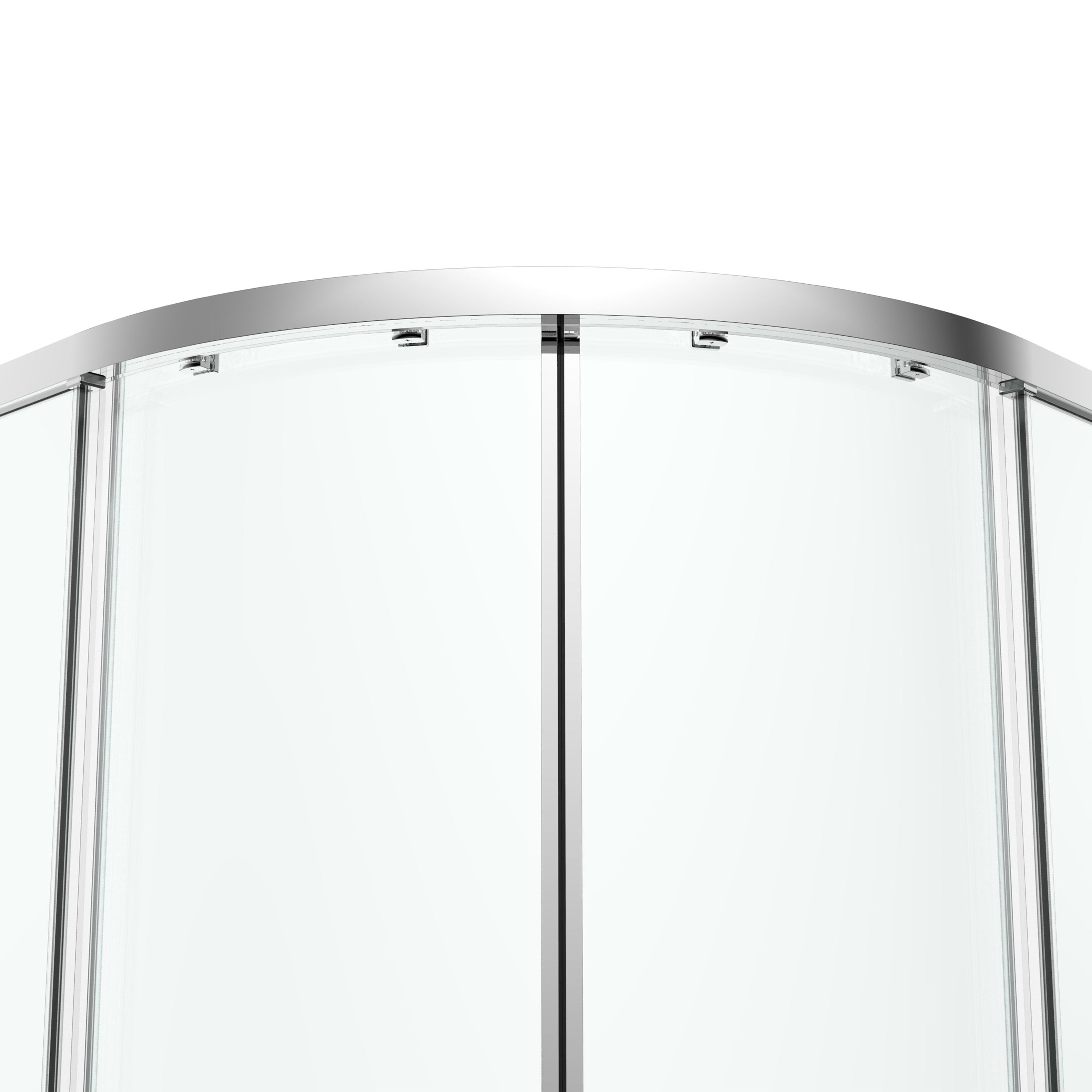 GoodHome Ledava Framed Clear glass Chrome effect Quadrant Shower enclosure - Corner entry double sliding door (W)90cm (D)90cm