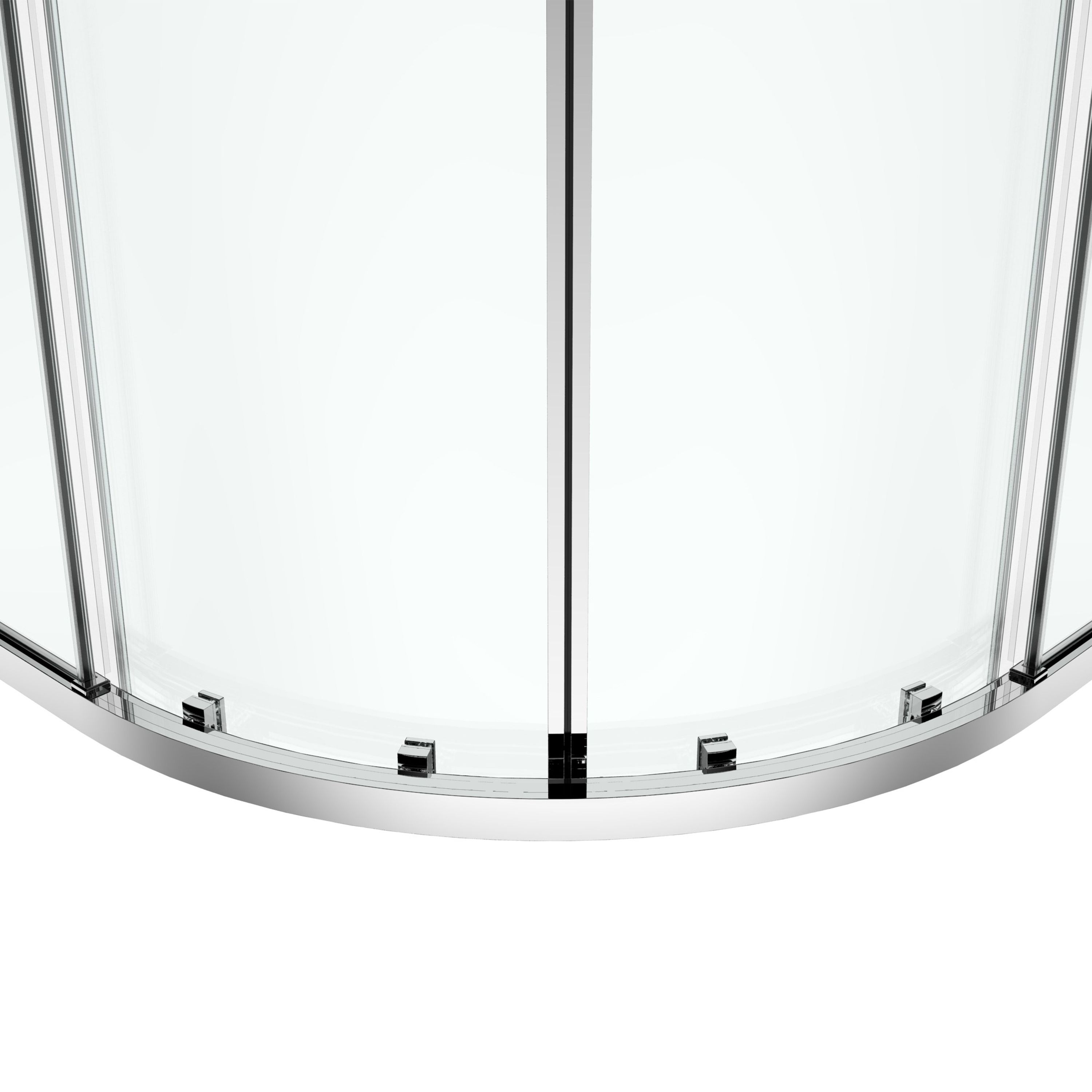 GoodHome Ledava Framed Clear glass Chrome effect Quadrant Shower enclosure - Corner entry double sliding door (W)90cm (D)90cm