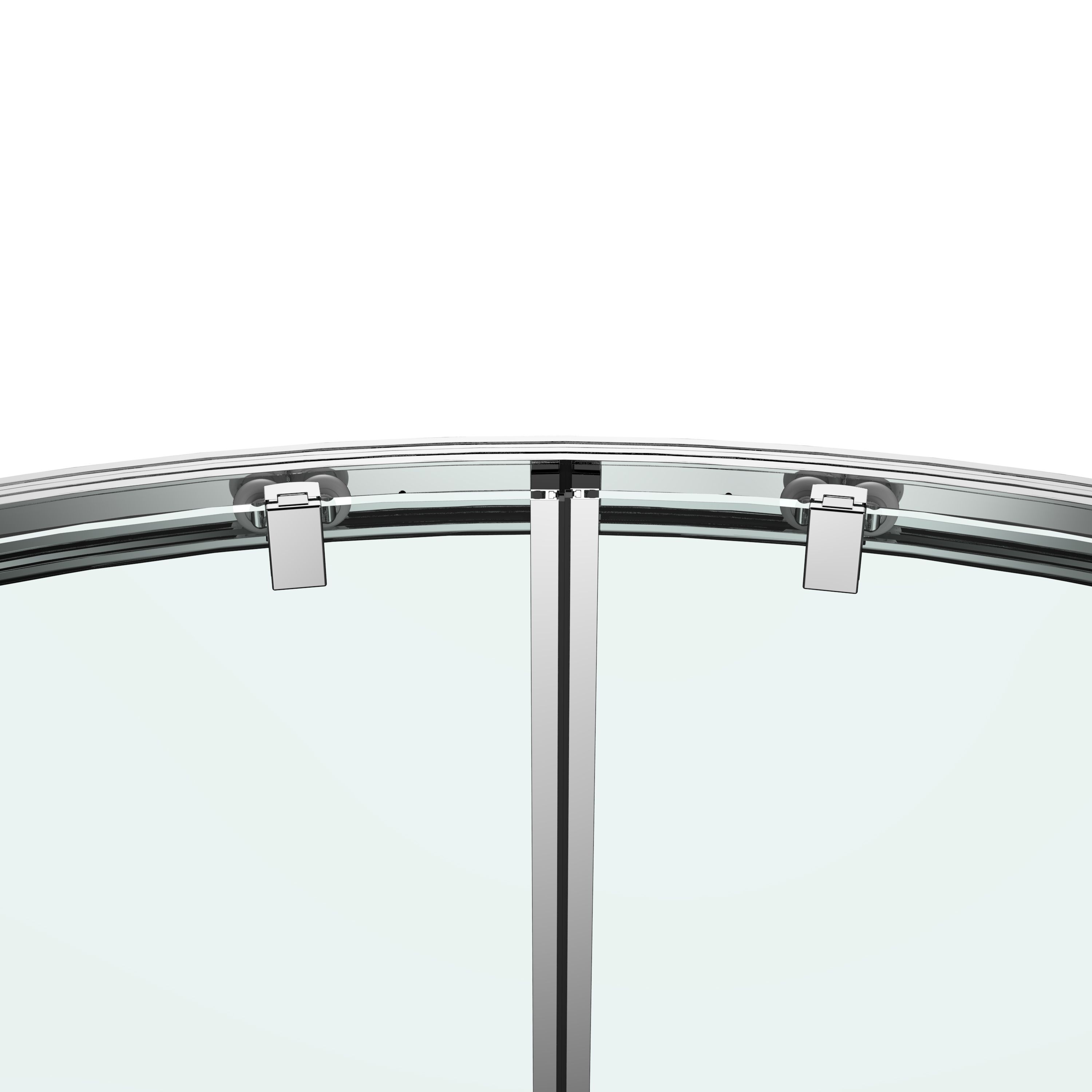 GoodHome Ledava Framed Clear glass Chrome effect Quadrant Shower enclosure - Corner entry double sliding door (W)90cm (D)90cm
