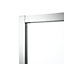 GoodHome Ledava Framed Clear glass Chrome effect Square Shower enclosure - Corner entry double sliding door (W)80cm (D)80cm