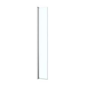 GoodHome Ledava Framed Clear Pivot Front Return panel (H)195cm (W)30cm