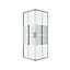 GoodHome Ledava Framed Semi-mirrored Chrome effect Square Shower enclosure - Corner entry double sliding door (W)90cm (D)90cm