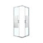 GoodHome Ledava Framed Semi-mirrored Chrome effect Square Shower enclosure - Corner entry double sliding door (W)90cm (D)90cm
