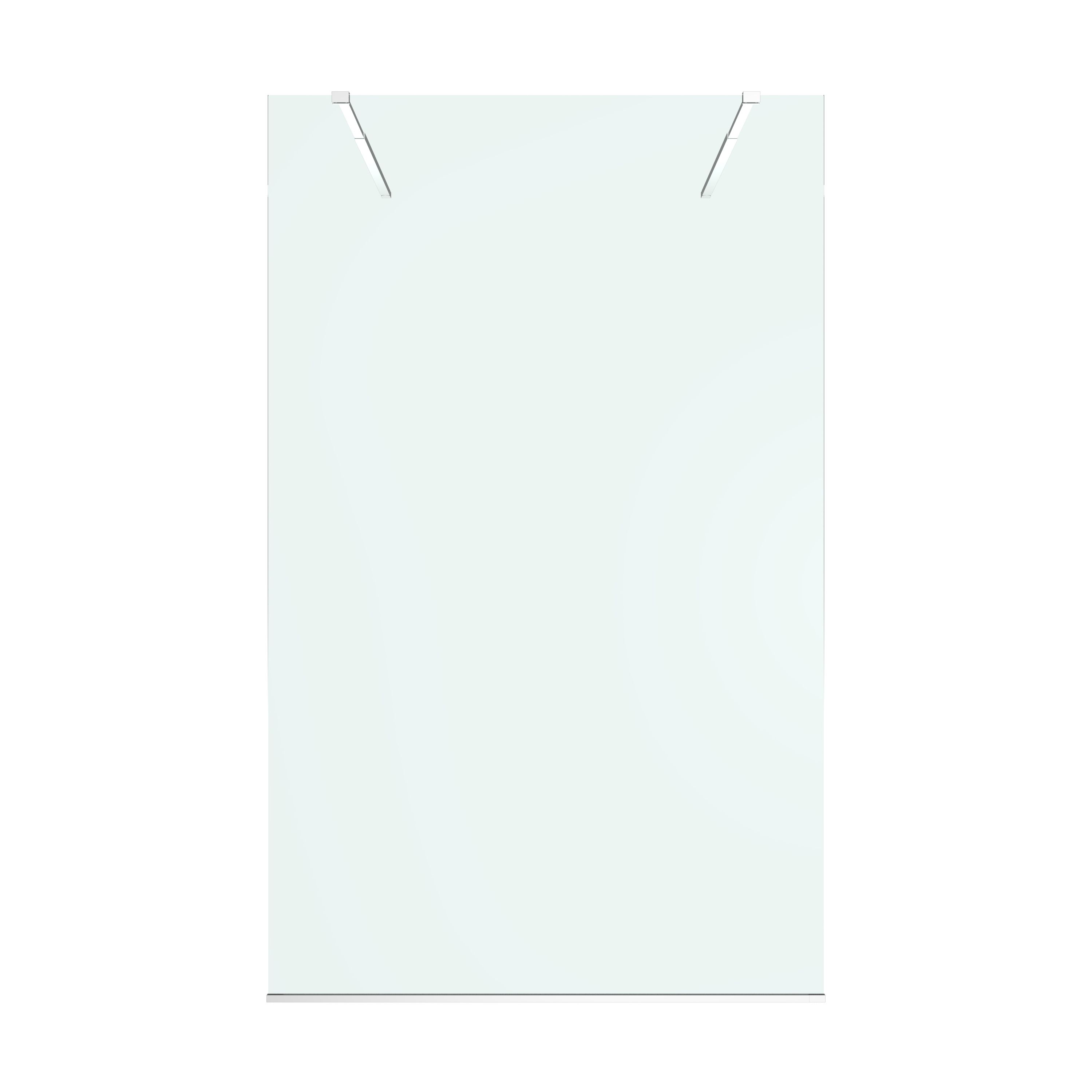 GoodHome Ledava Gloss Chrome effect Textured Minimal frame Walk-in Wet room glass screen (H)195cm (W)140cm