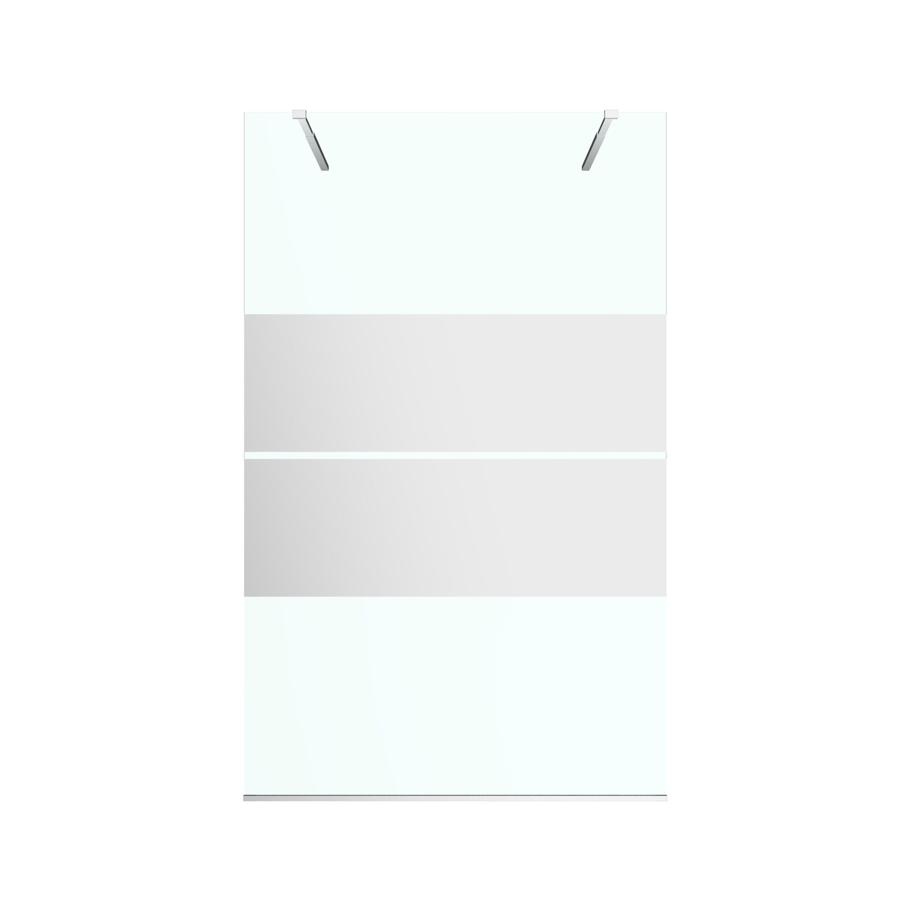 GoodHome Ledava Gloss Chrome Textured Minimal frame Walk-in Wet room glass screen Strip (H)195cm (W)120cm