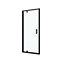 GoodHome Ledava Minimal frame Black Clear glass Half open pivot Shower Door (H)195cm (W)80cm
