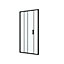 GoodHome Ledava Minimal frame Black Clear glass Sliding Shower Door (H)195cm (W)120cm