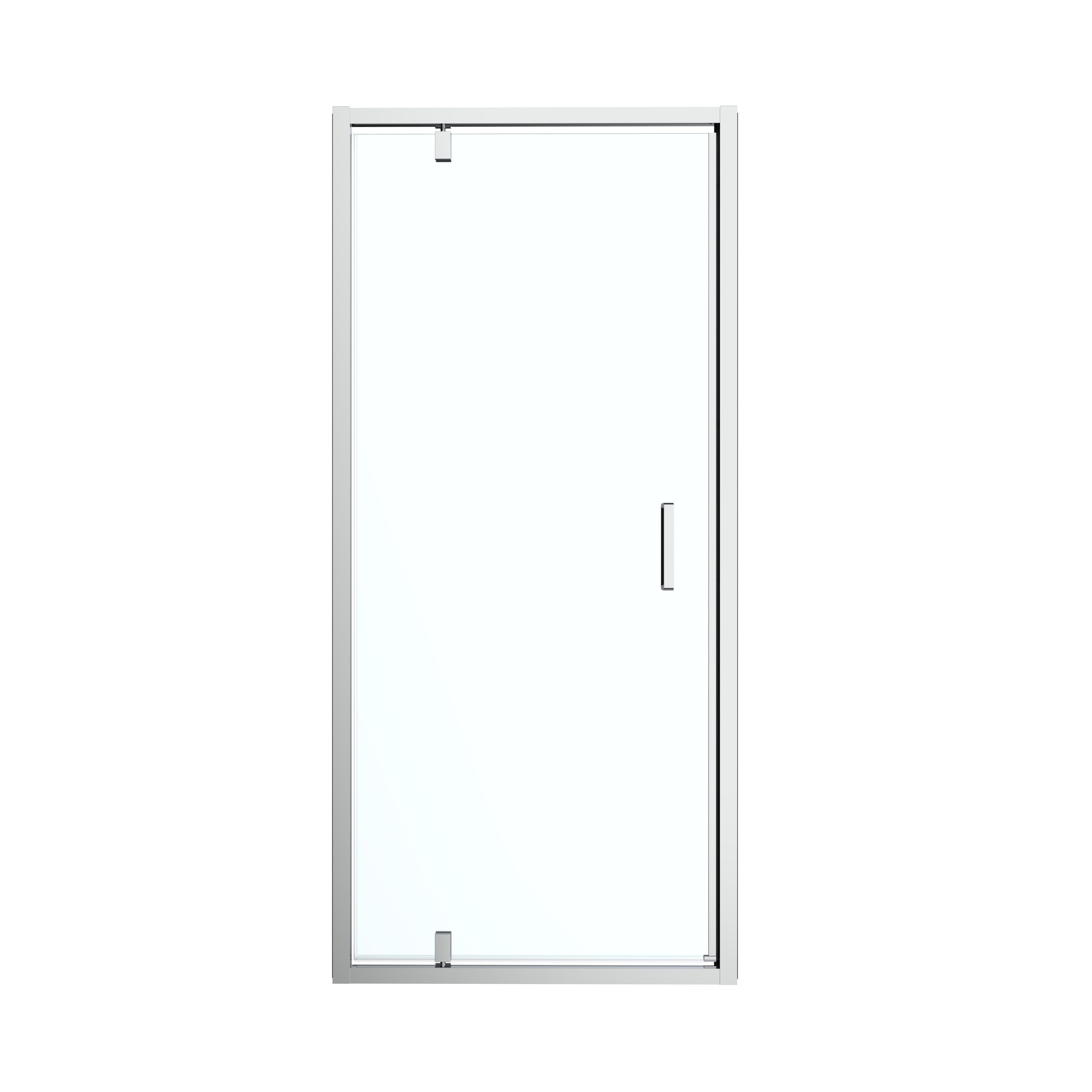 GoodHome Ledava Minimal frame Chrome effect Clear glass Half open pivot Shower Door (H)195cm (W)100cm
