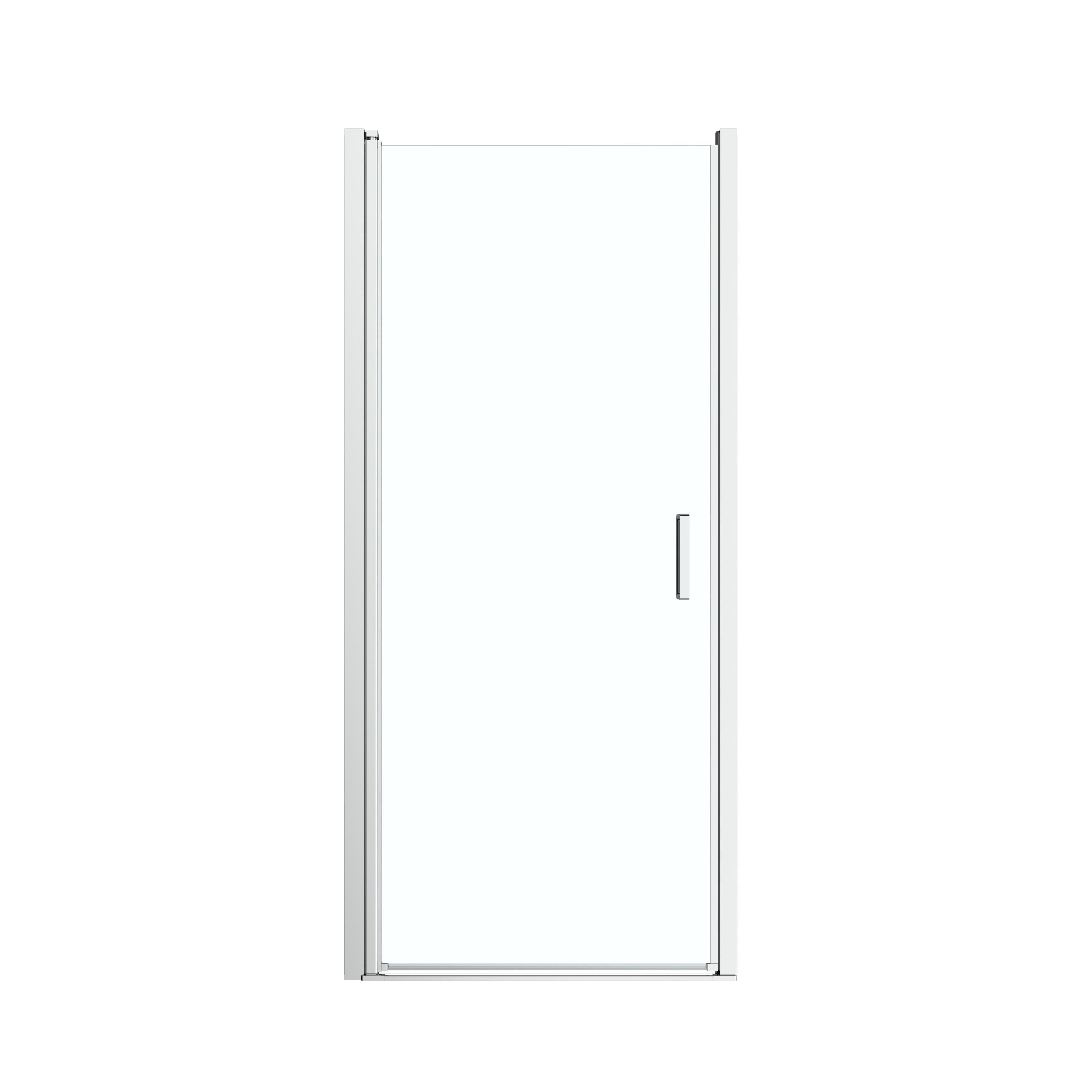 GoodHome Ledava Minimal frame Chrome effect Clear glass Pivot Shower door (H)195cm (W)76cm