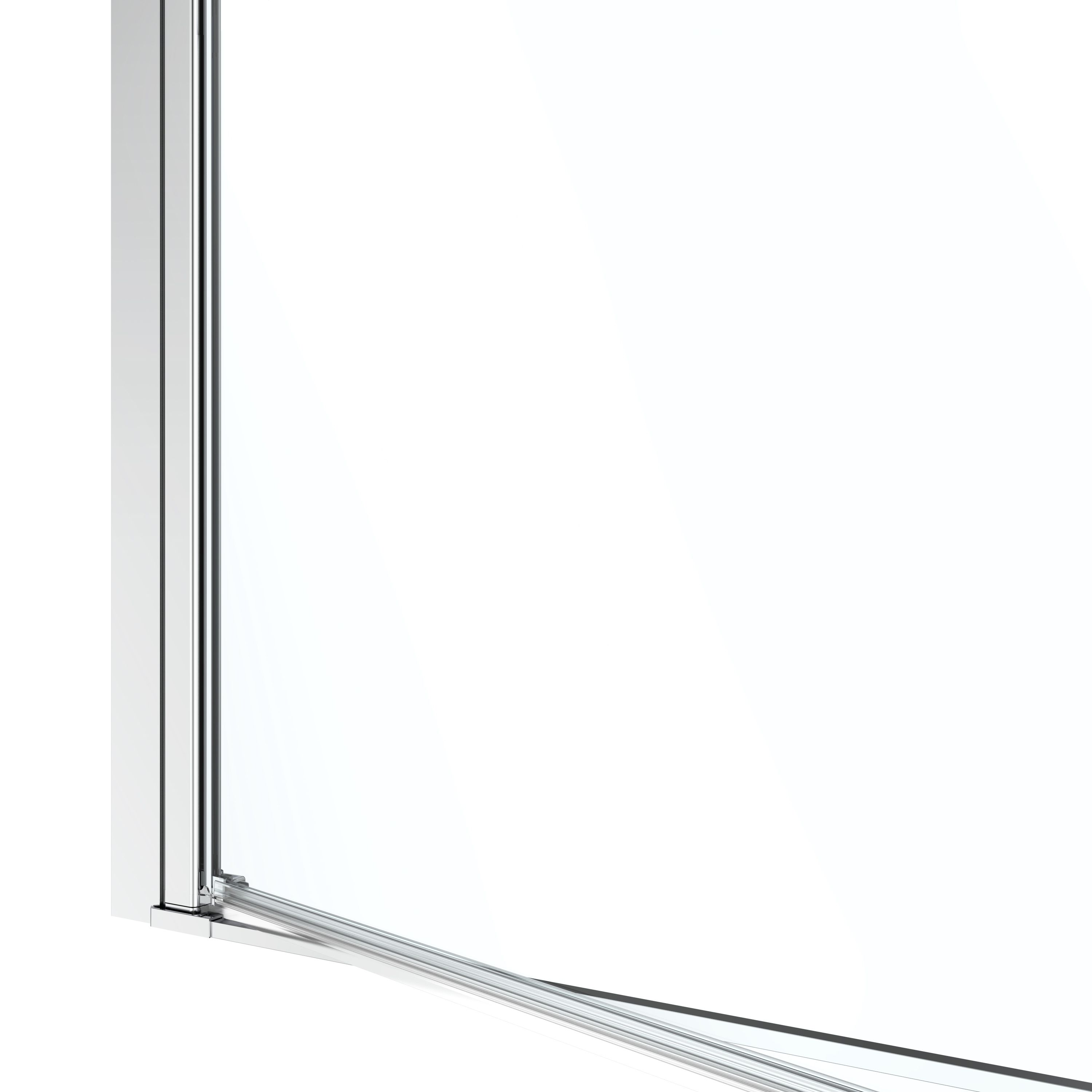 GoodHome Ledava Minimal frame Chrome effect Clear glass Pivot Shower door (H)195cm (W)76cm