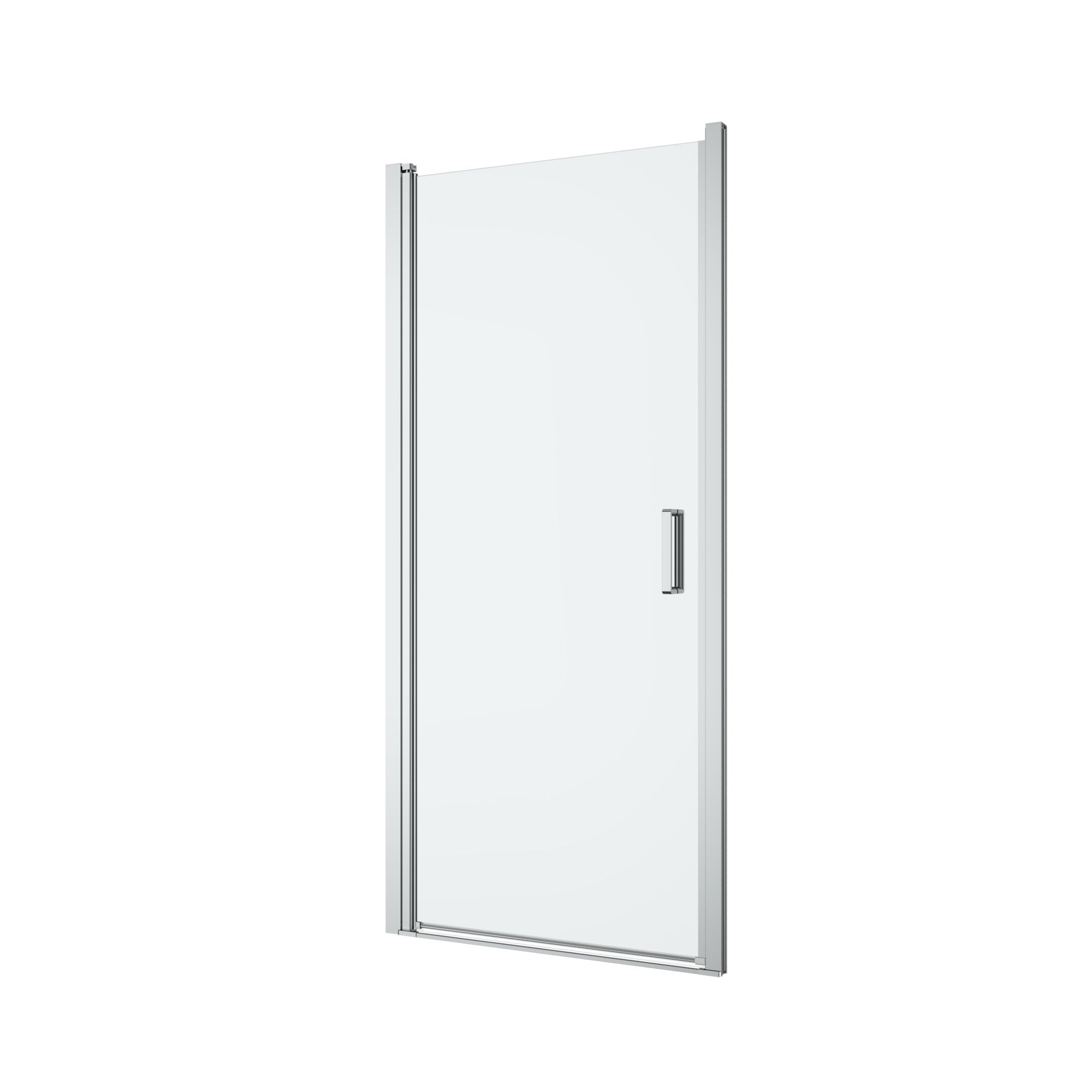 GoodHome Ledava Minimal frame Chrome effect Clear glass Pivot Shower door (H)195cm (W)90cm
