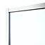 GoodHome Ledava Minimal frame Chrome effect Clear glass Striped Sliding Shower Door (H)195cm (W)120cm
