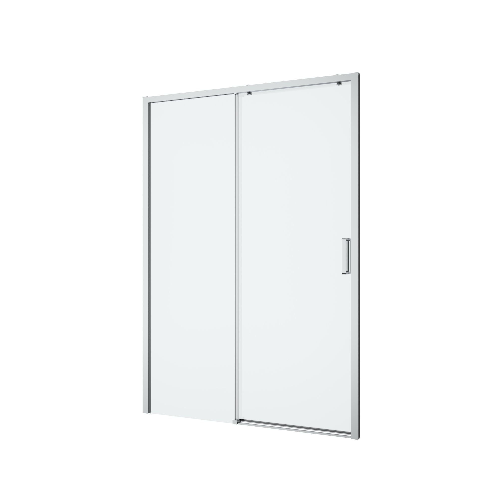 GoodHome Ledava Minimal frame Chrome effect Clear Sliding Shower door - Mobility friendly (H)195cm (W)120cm