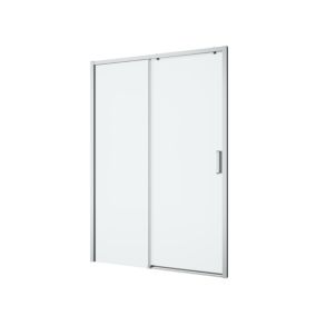 GoodHome Ledava Minimal frame Chrome effect Clear Sliding Shower Door Mobility friendly (H)195cm (W)120cm