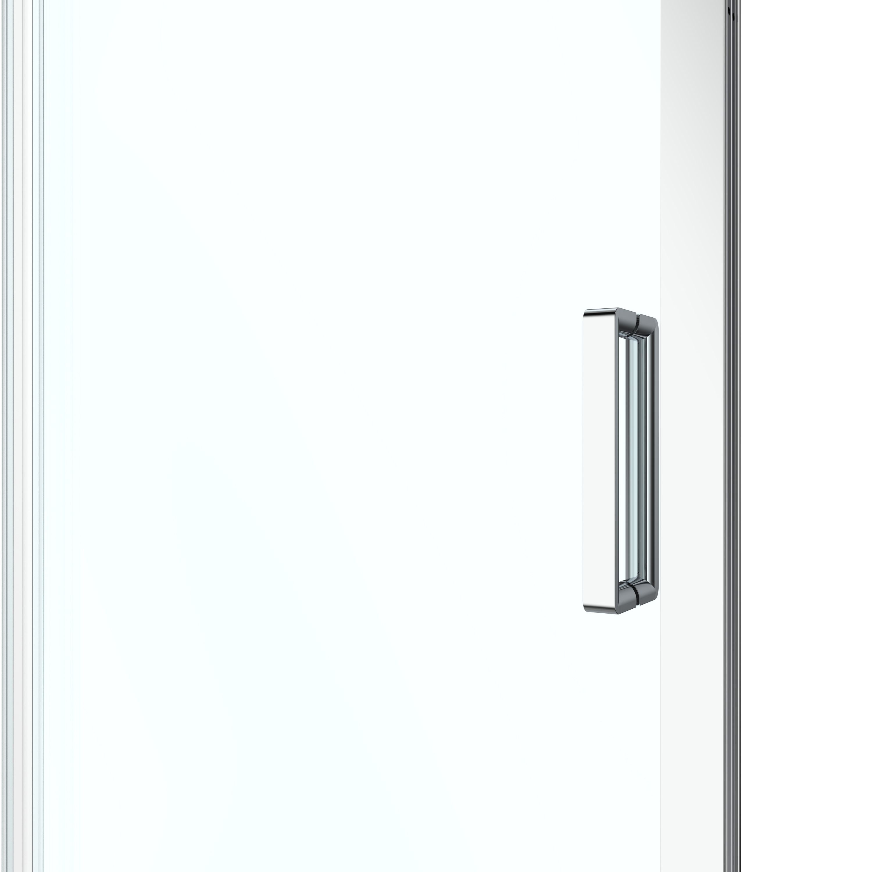 GoodHome Ledava Minimal frame Chrome effect Clear Sliding Shower door - Mobility friendly (H)195cm (W)120cm