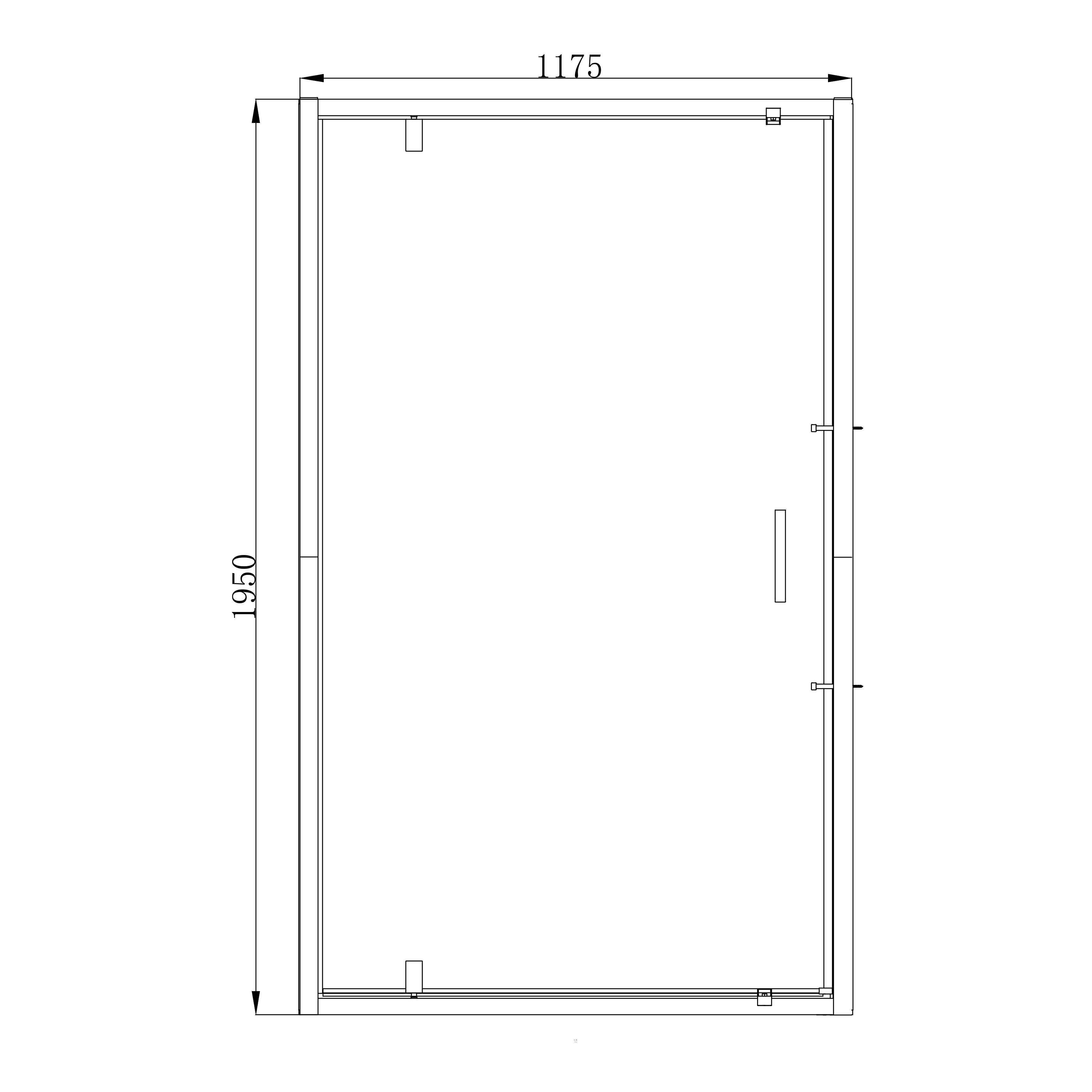GoodHome Ledava Minimal frame Chrome effect Mirror Strip Half open pivot Shower door (H)195cm (W)120cm