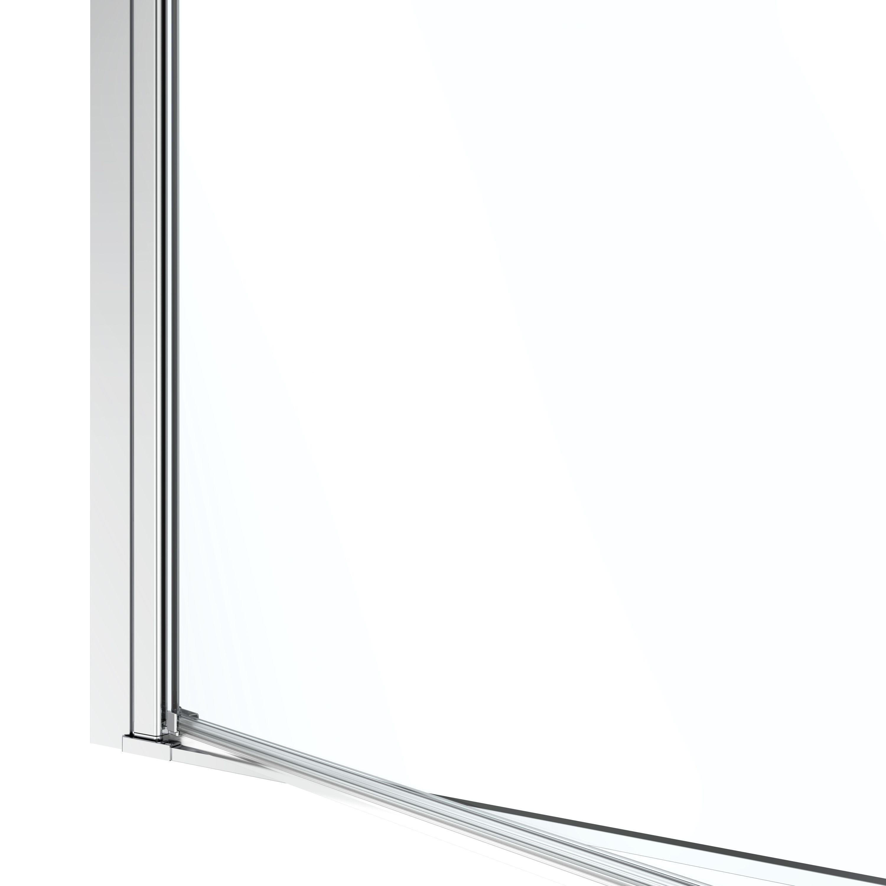 GoodHome Ledava Minimal frame Chrome effect Mirror Strip Pivot Shower door (H)195cm (W)80cm