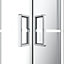 GoodHome Ledava Semi-mirrored Chrome effect Square Shower enclosure - Corner entry double sliding door (W)76cm (D)76cm