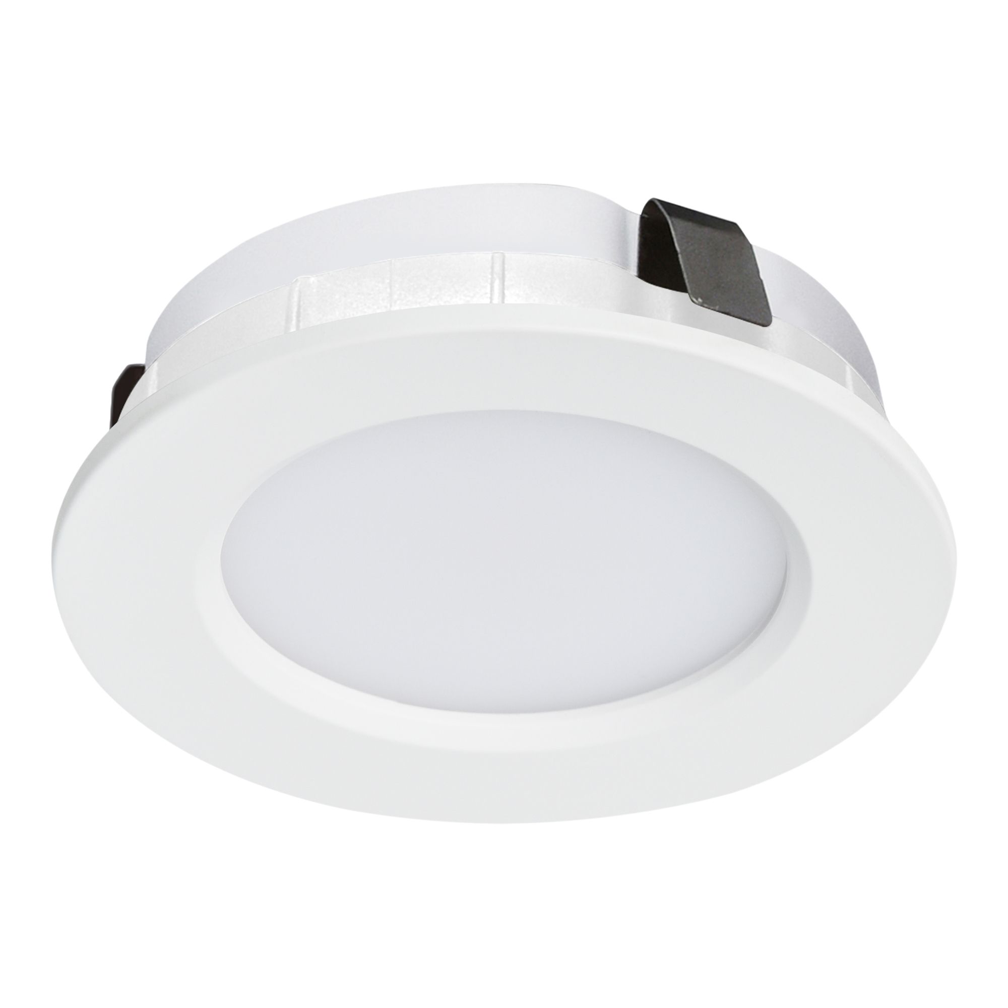 GoodHome Ledyard White Mains-powered LED Neutral white Cabinet downlight IP20 (L)64mm (W)64mm, Pack of 3