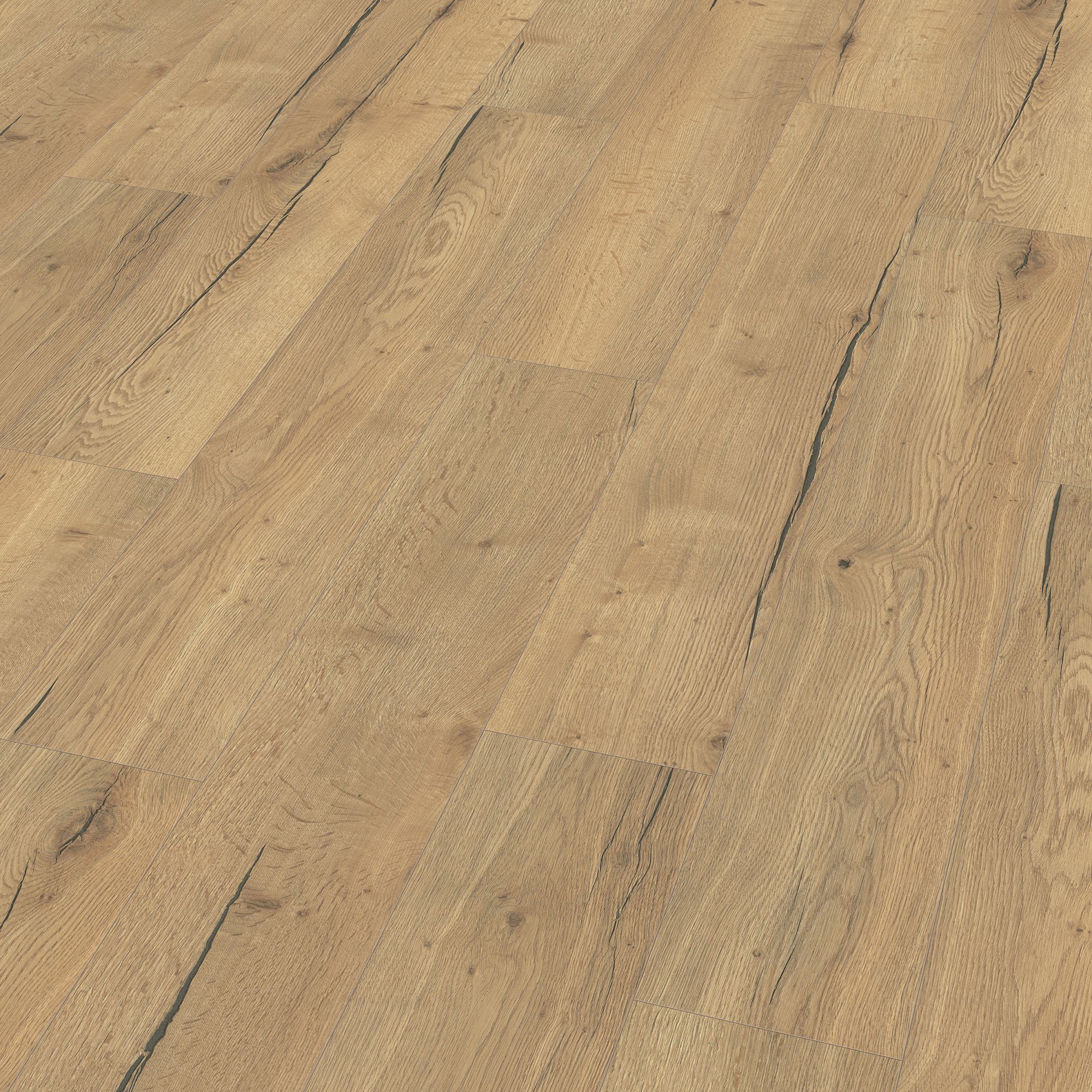 GoodHome Leominster Natural wood effect Structured Laminate Flooring, 1.99m²