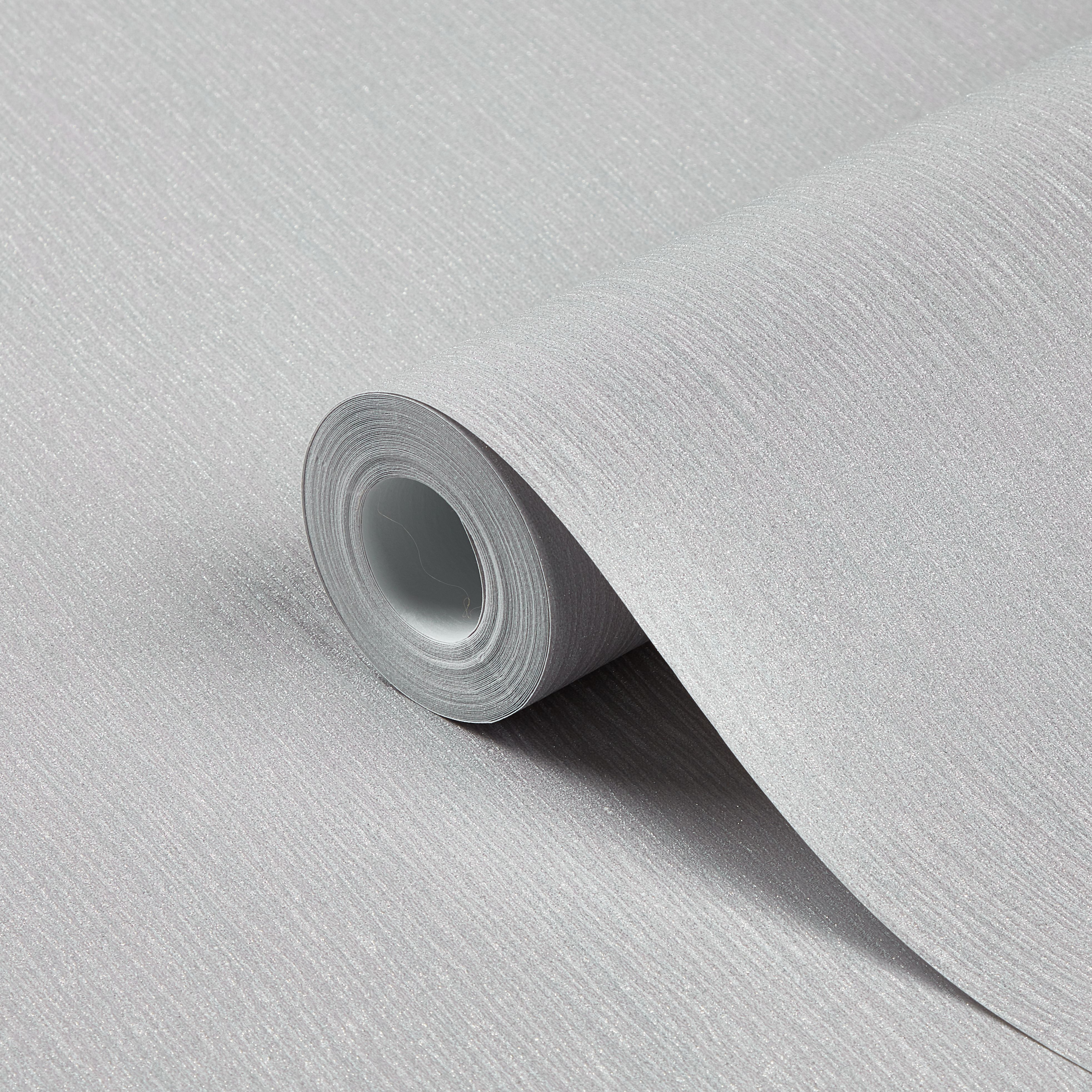 GoodHome Lery Light grey Pleated Glitter effect Textured Wallpaper