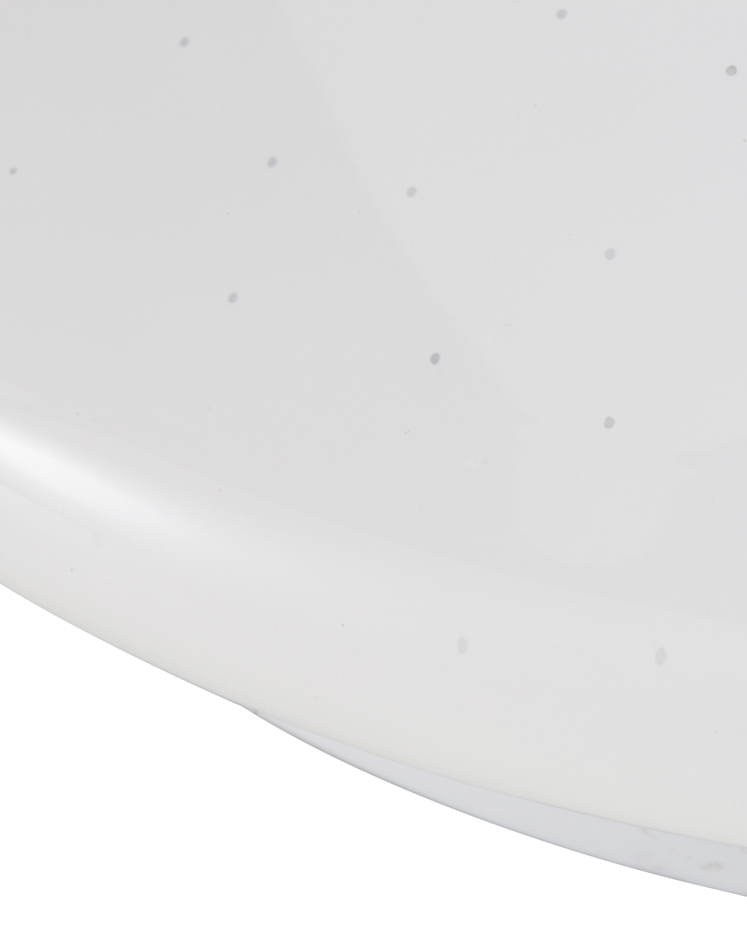 GoodHome Leto Round Brushed Metal & plastic White LED Ceiling light
