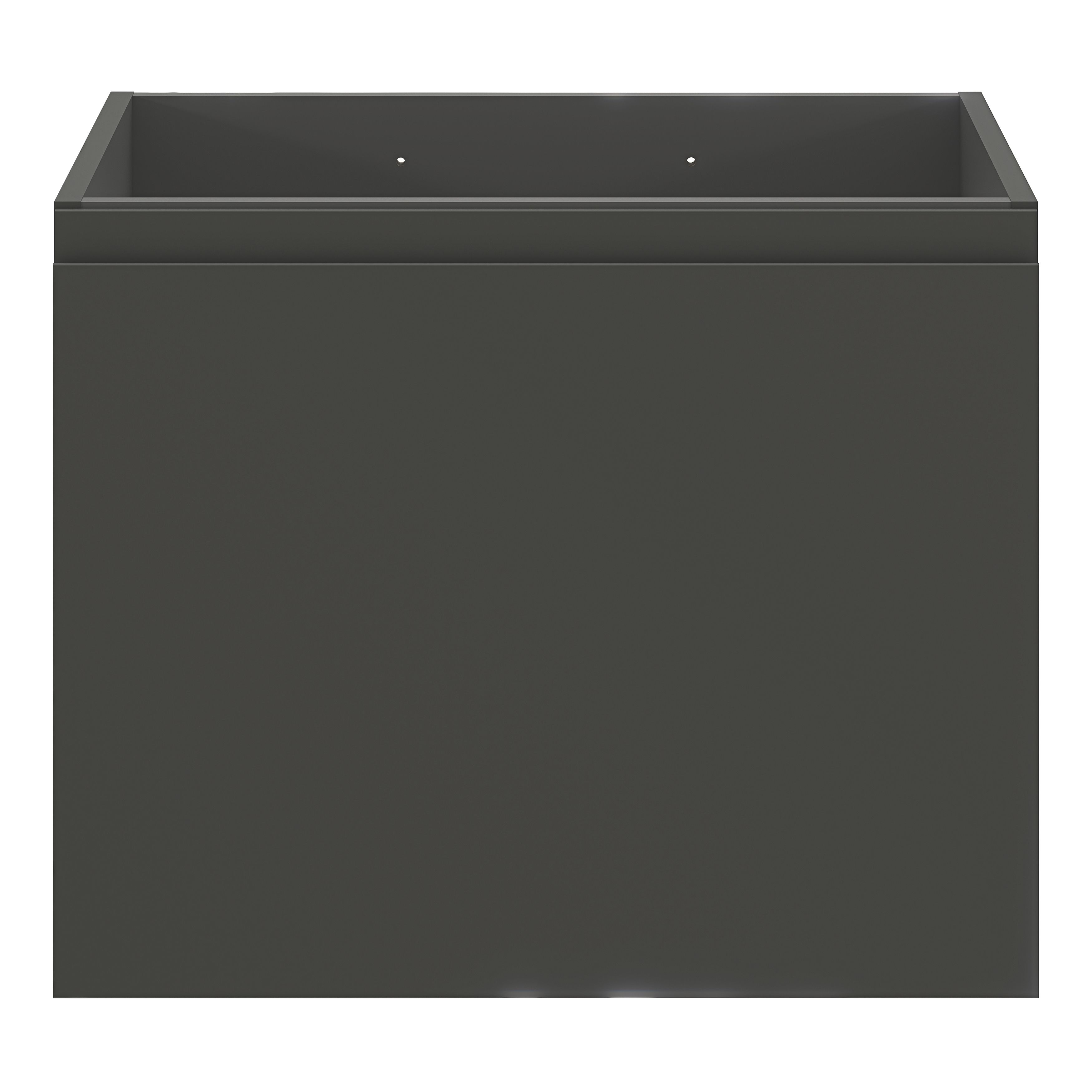 GoodHome Levanna Compact Matt Grey Single Wall-mounted Bathroom Cabinet (H) 480mm (W) 600mm