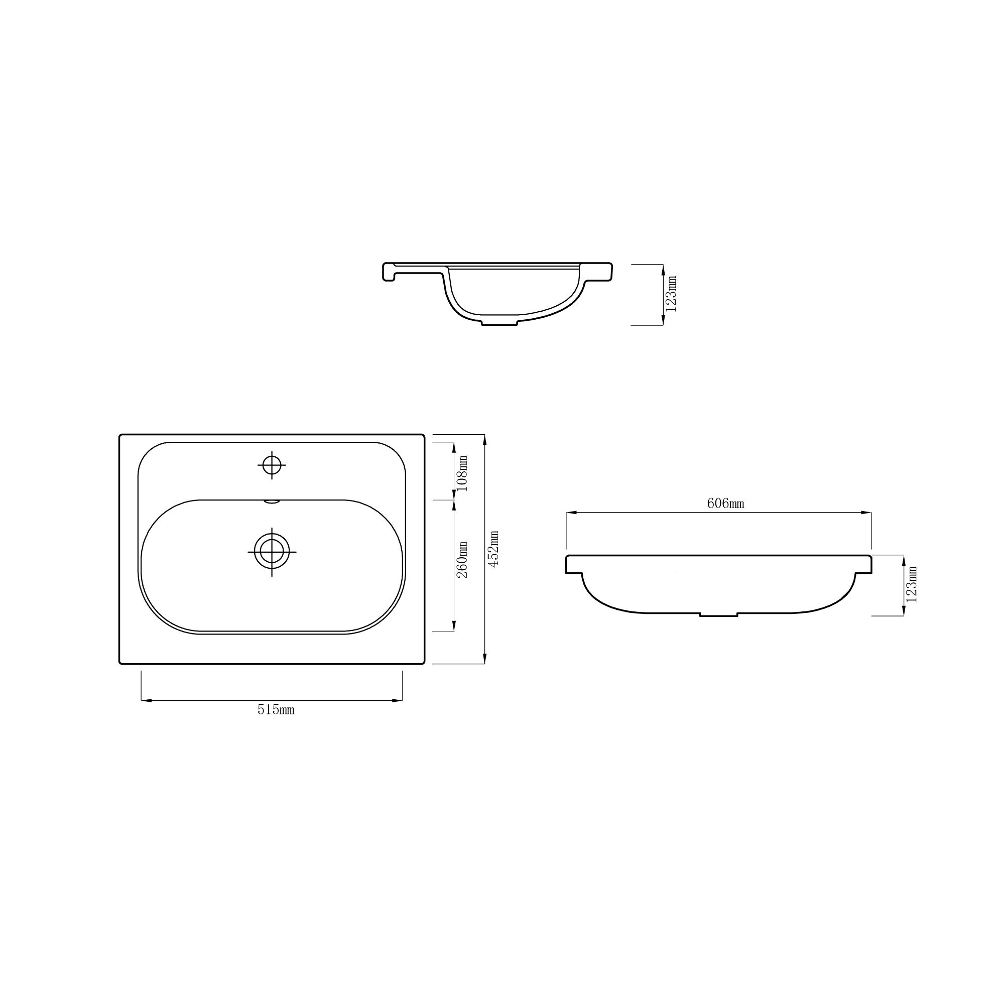 GoodHome Levanna Matt White Freestanding Vanity unit & basin set (W)600mm (H)850mm
