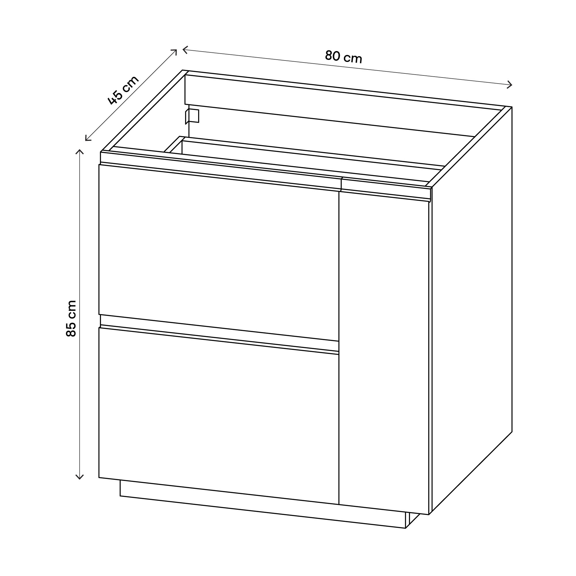 GoodHome Levanna Matt White Freestanding Vanity unit & basin set (W)800mm (H)850mm