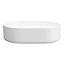 GoodHome Levanna Slim Gloss White Oblong Counter top Basin (W)48cm