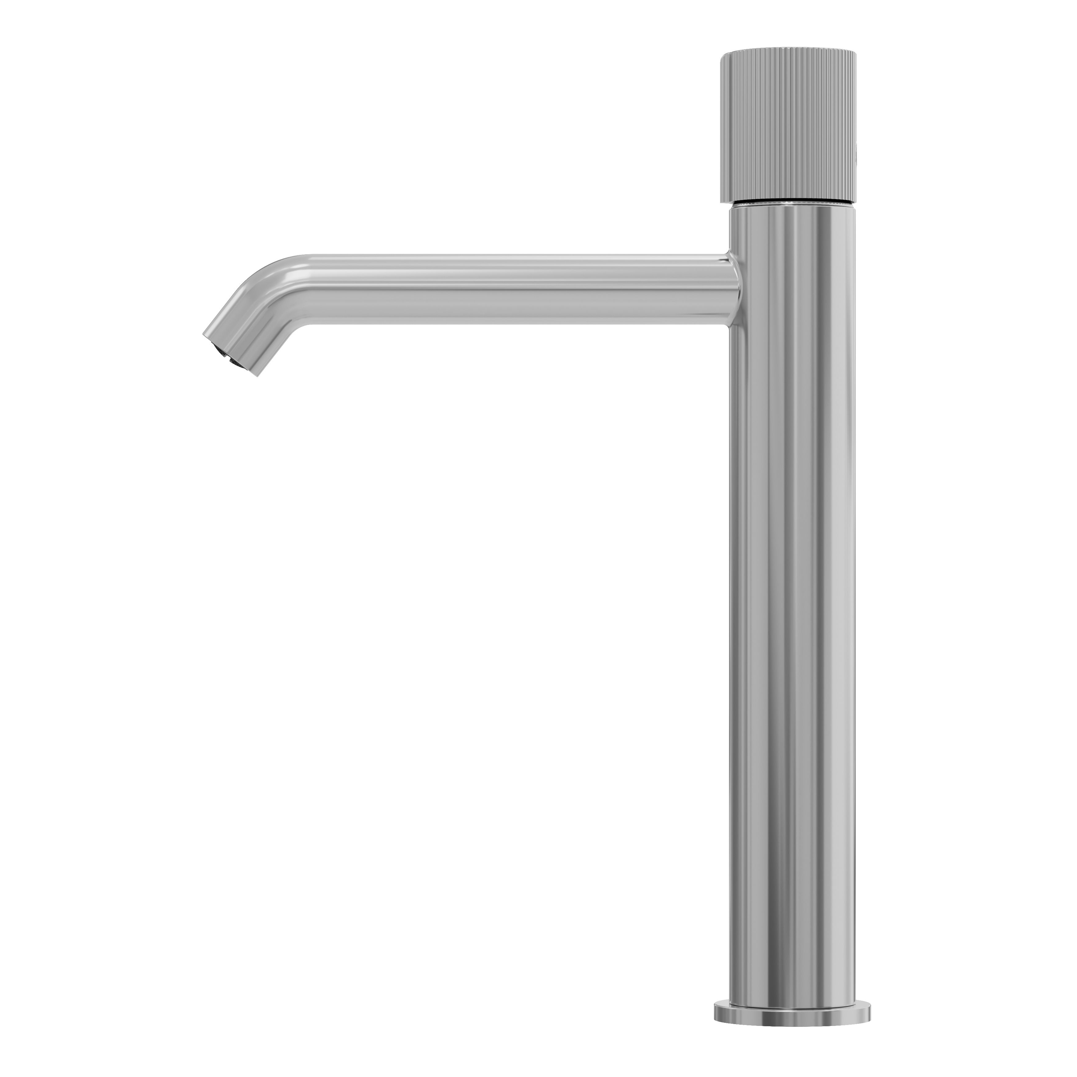 GoodHome Levanna XL Gloss Chrome effect Round Deck-mounted Manual Basin Mixer Tap