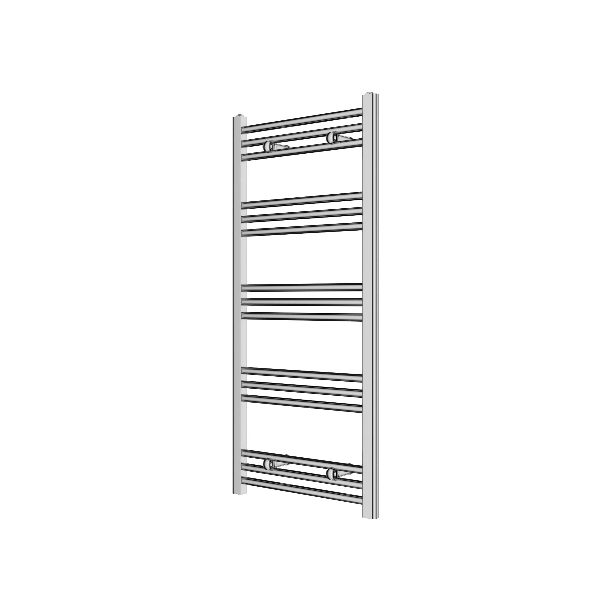 GoodHome Leyburn Chrome effect 979BTU Vertical Towel radiator (W)500mm x (H)1100mm