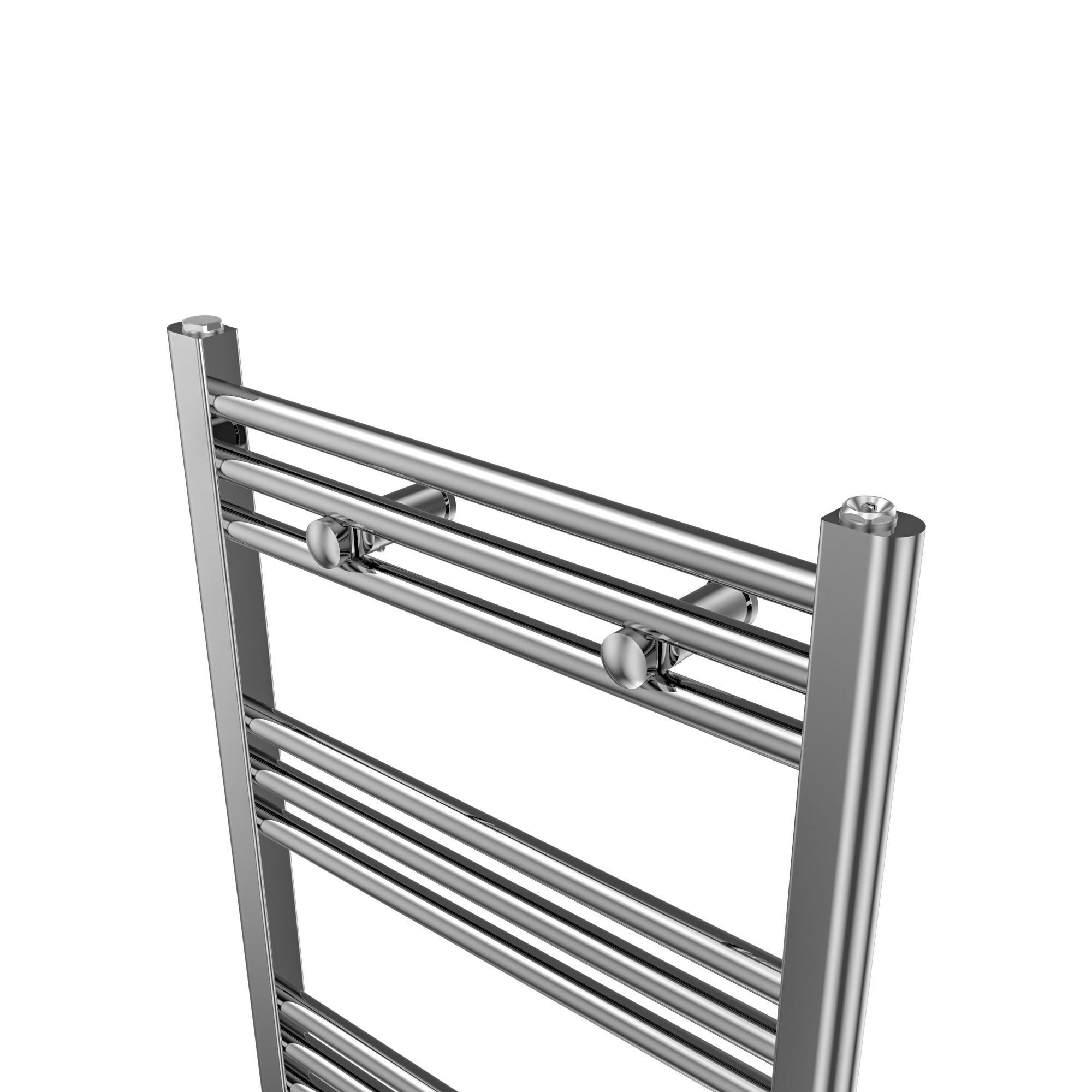 GoodHome Leyburn Chrome effect 979BTU Vertical Towel radiator (W)500mm x (H)1100mm