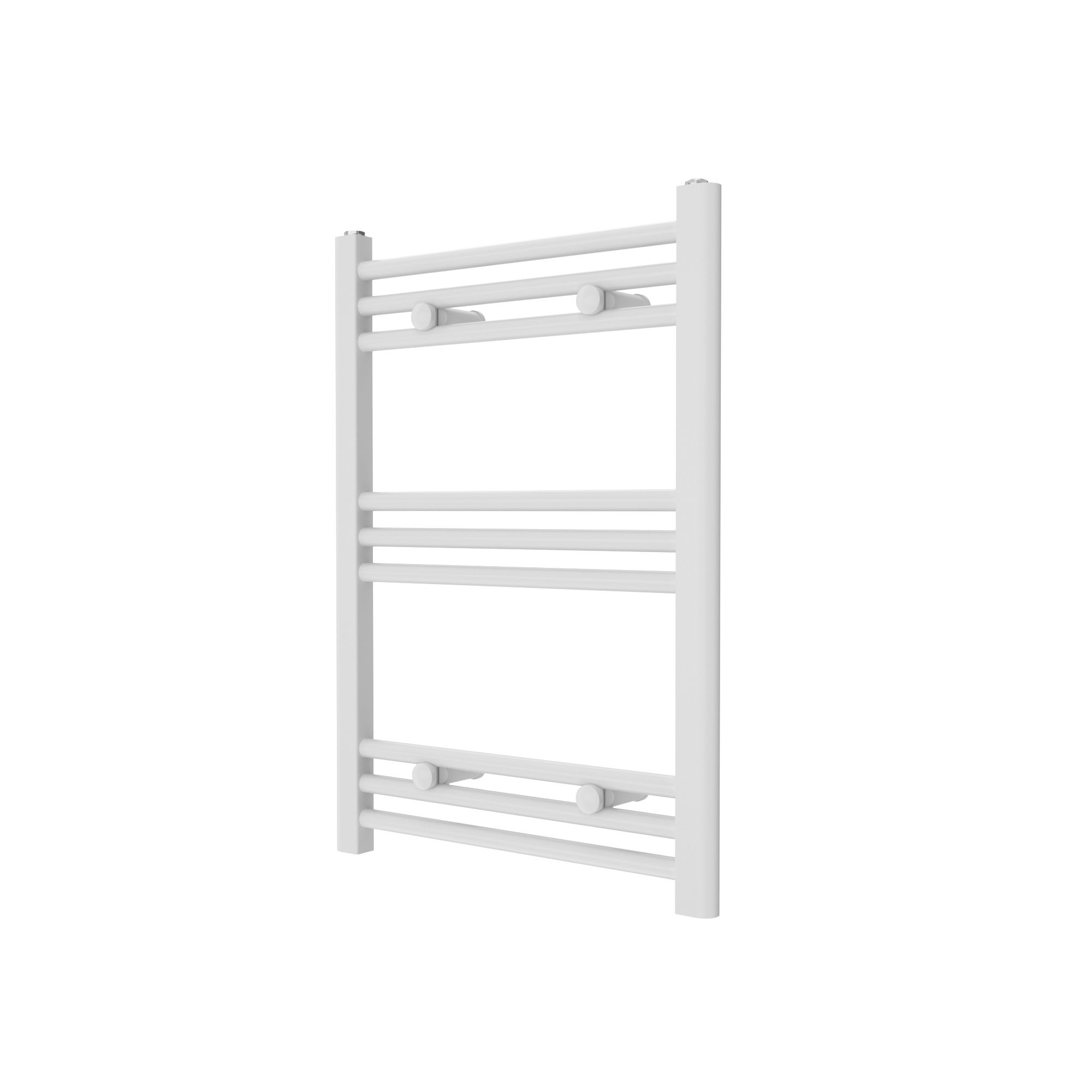 GoodHome Leyburn, White Vertical Towel radiator (W)500mm x (H)700mm ...