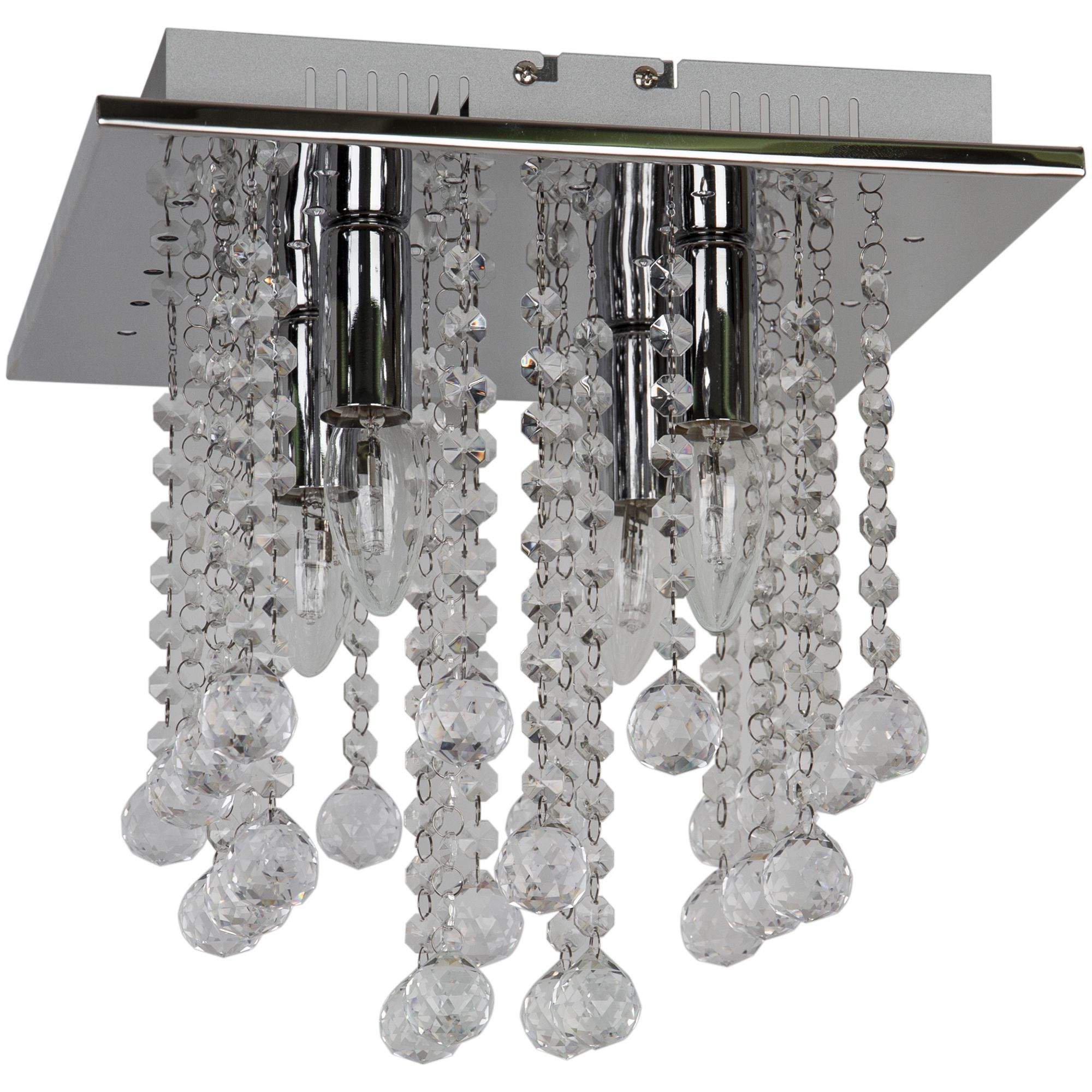 Libertas chrome effect 4 lamp ceiling light new arrivals