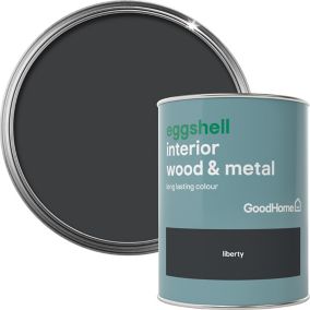 GoodHome Liberty black Eggshell Metal & wood paint, 750ml