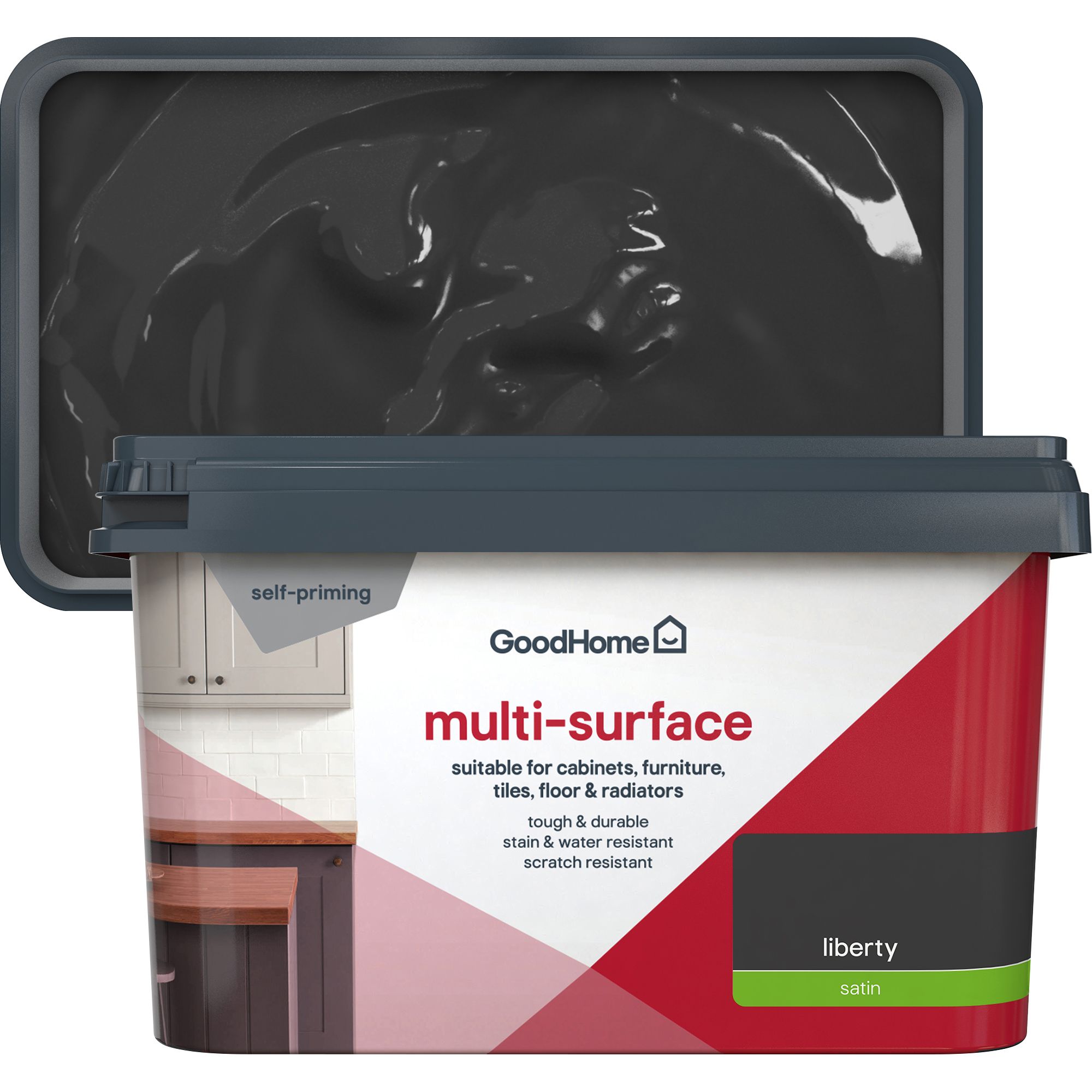 GoodHome Liberty Satin Multi-surface paint, 2L