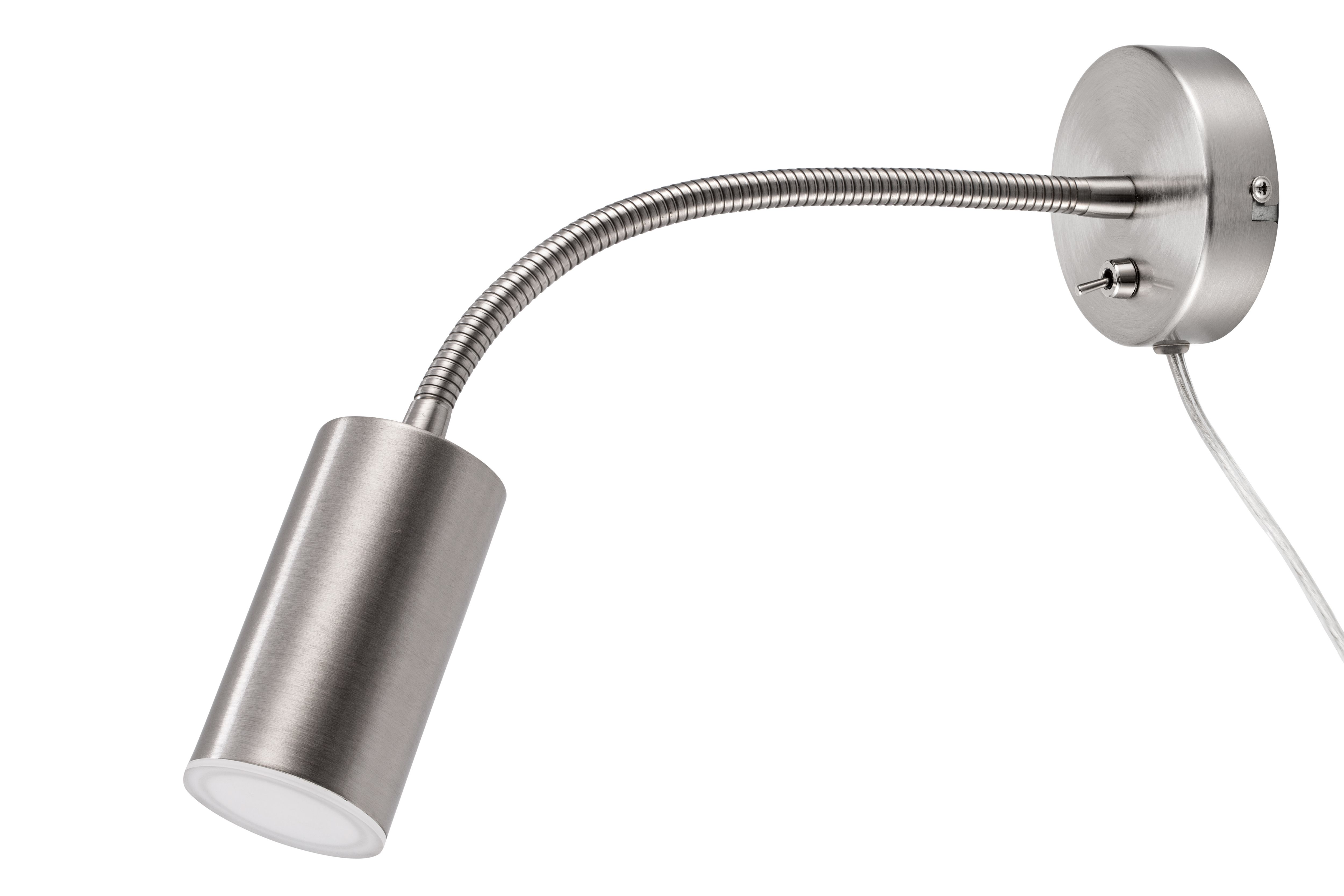 GoodHome Lignit Chrome effect Plug-in Wall light