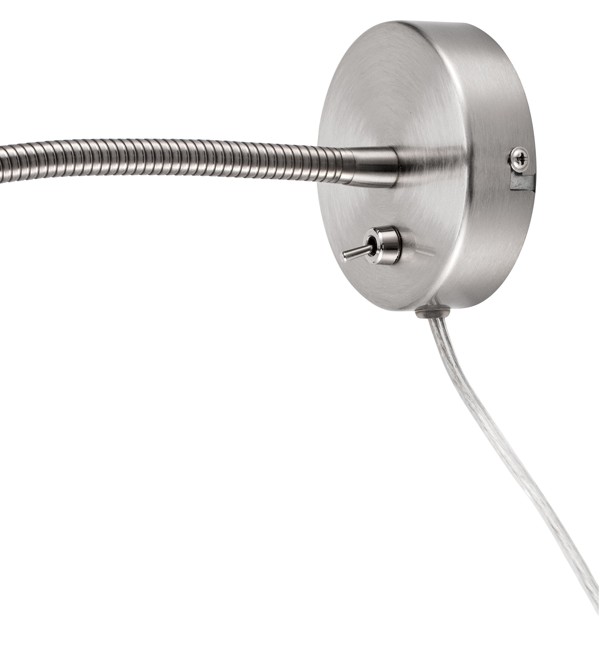 GoodHome Lignit Chrome effect Plug-in Wall light