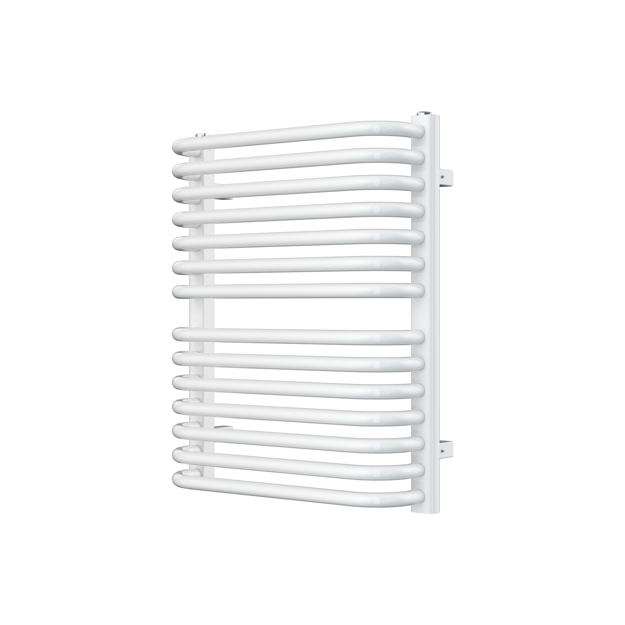 GoodHome Lilium Vertical Towel radiator, White (W)500mm (H)600mm