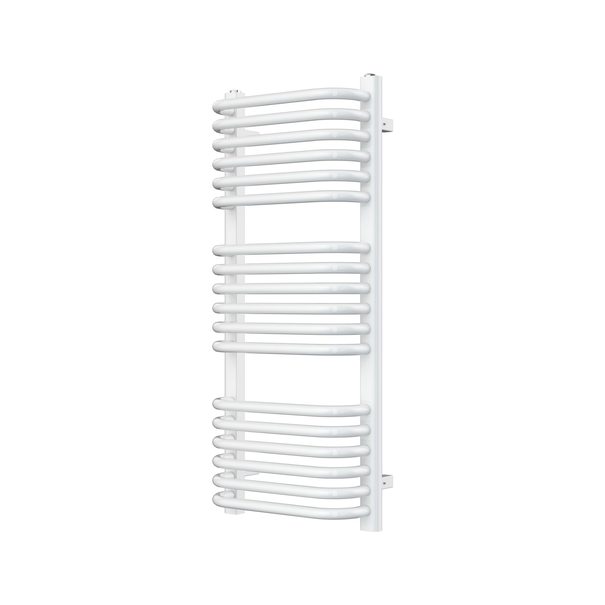 GoodHome Lilium, White Vertical Towel radiator (W)400mm x (H)900mm ...