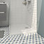 GoodHome Limski Gloss White Rectangular Reversible drainer Shower tray (L)800mm (W)1000mm