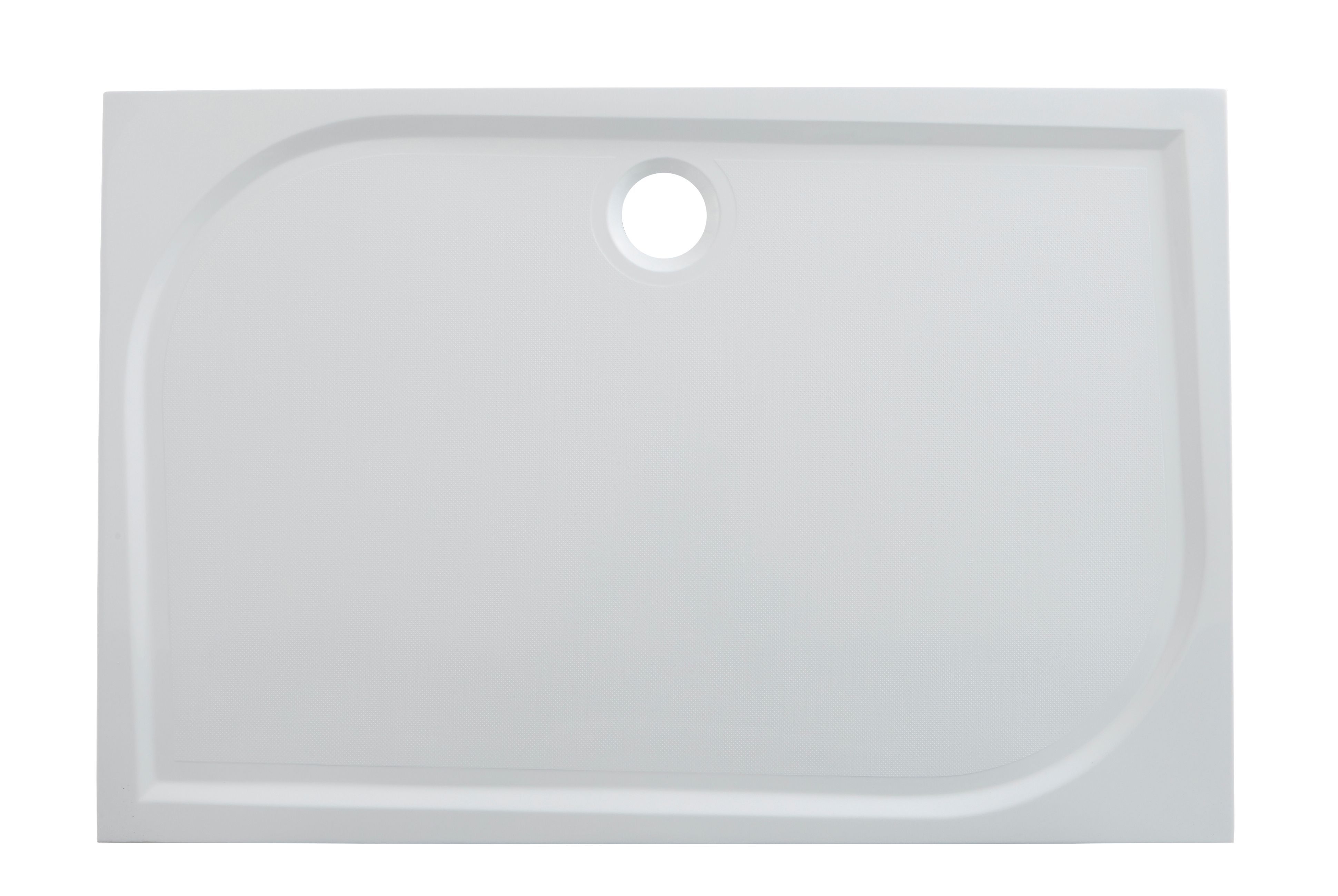 GoodHome Limski Gloss White Rectangular Shower tray (L)1400mm (W)800mm (H) 28mm