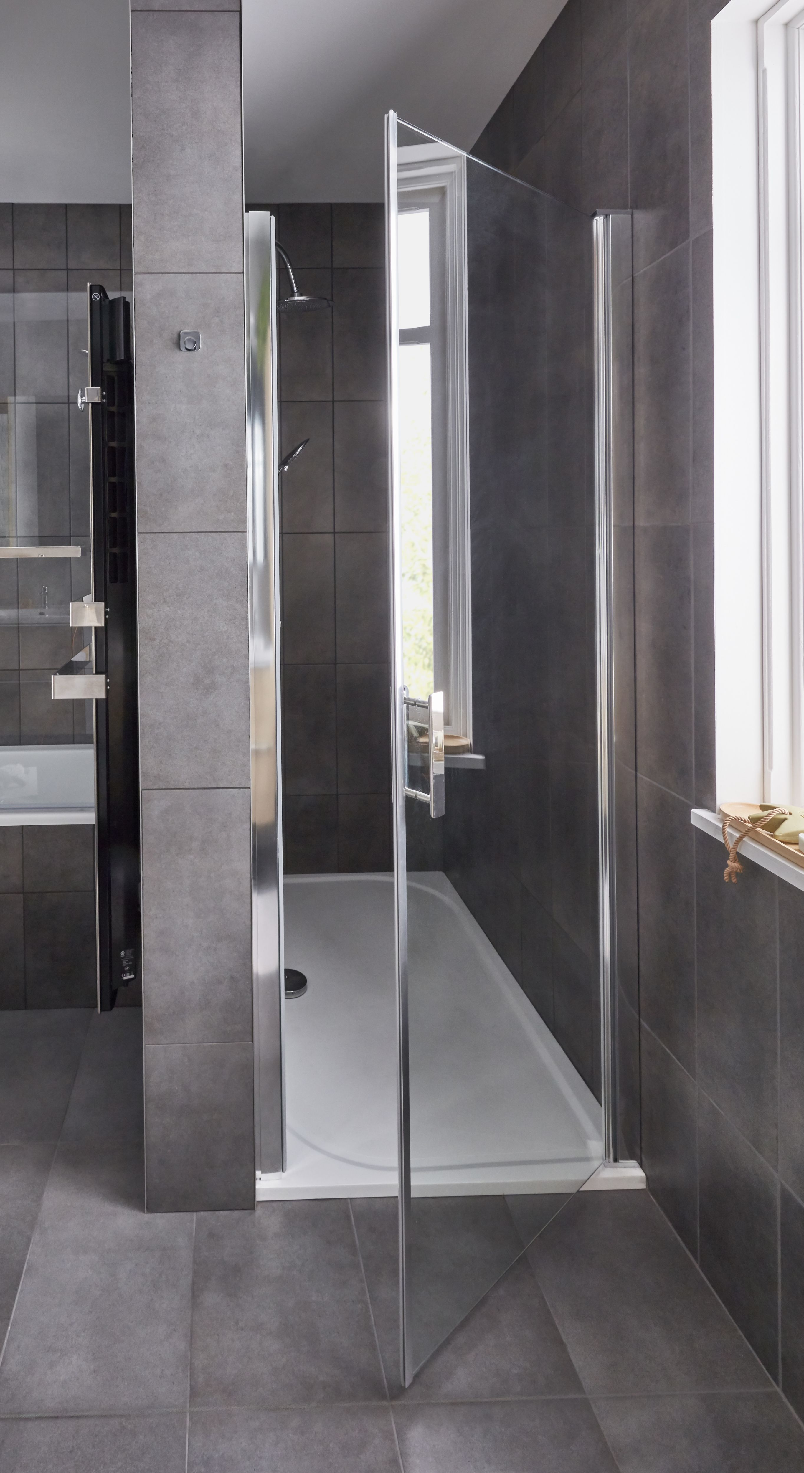 GoodHome Limski Gloss White Rectangular Shower tray (L)1400mm (W)800mm (H) 28mm