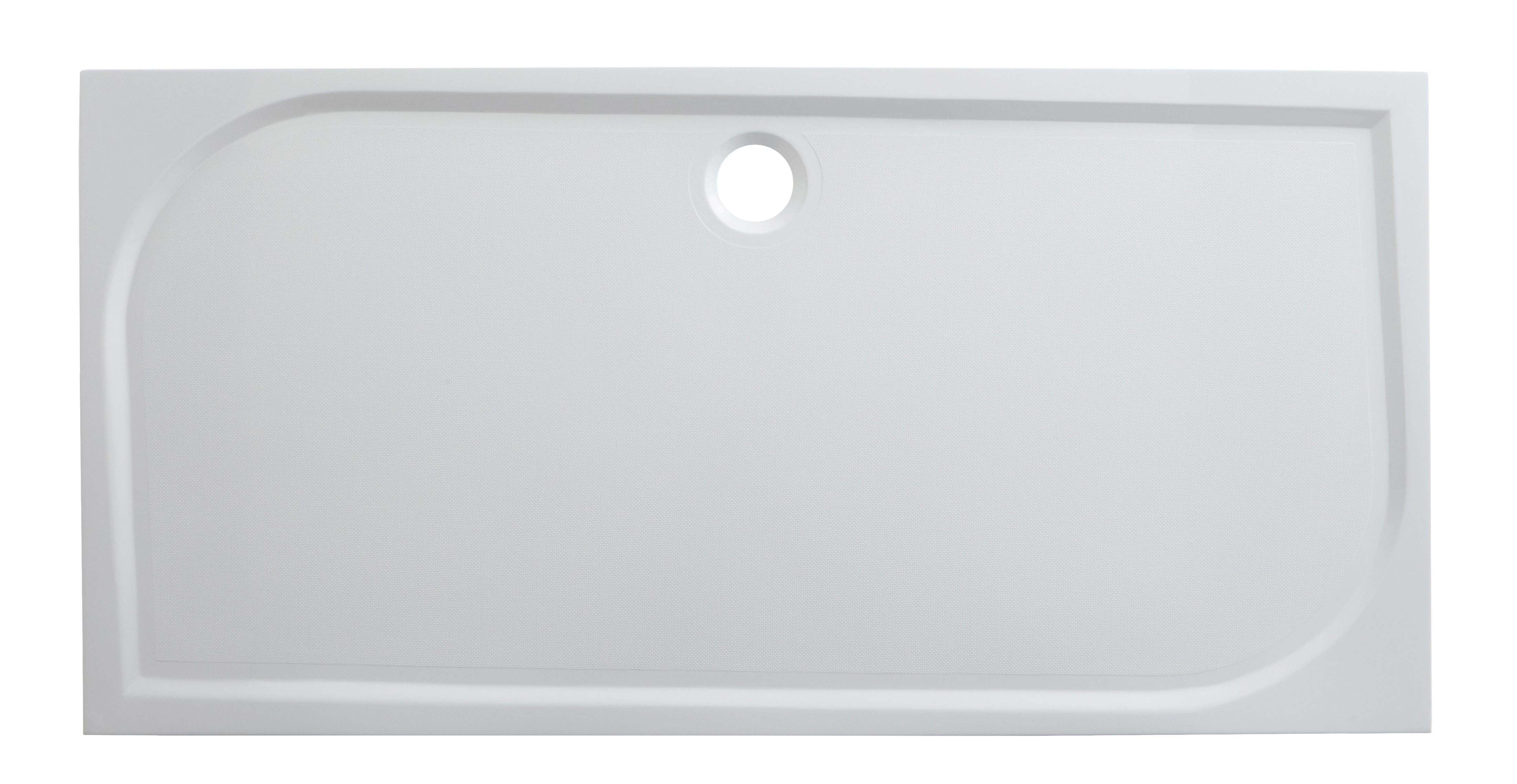 GoodHome Limski Gloss White Rectangular Shower tray (L)1600mm (W)800mm (H) 28mm