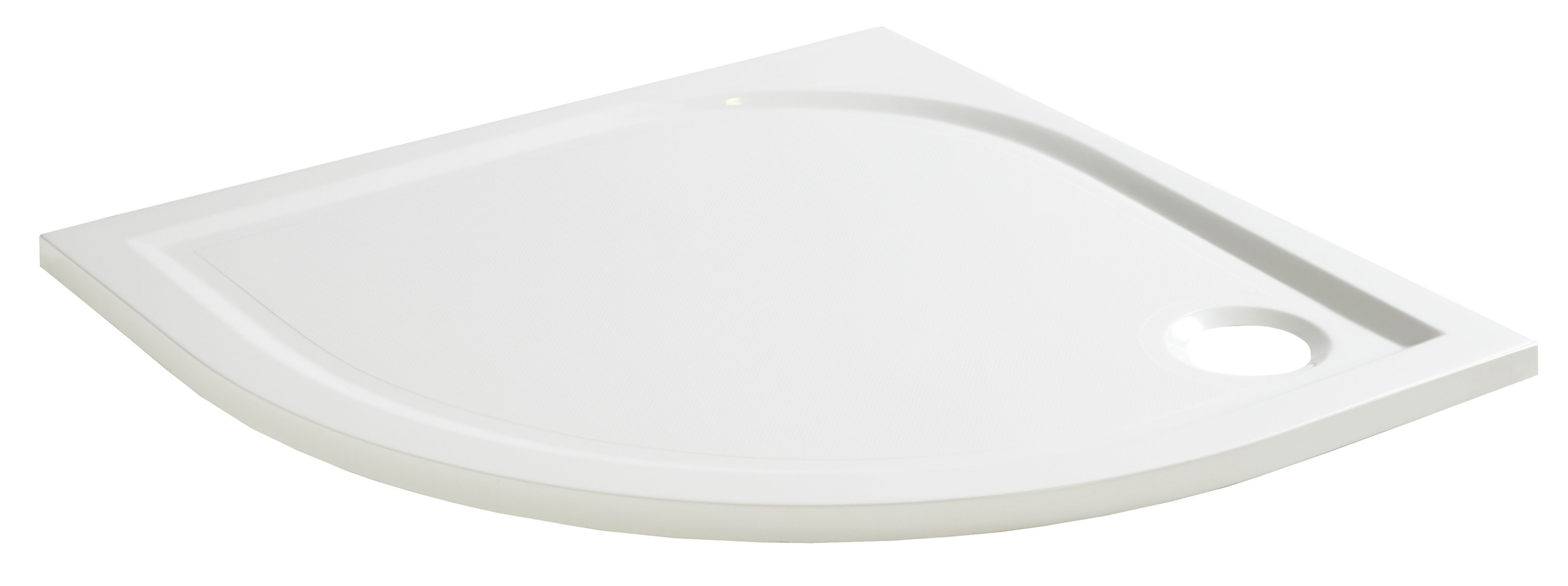 GoodHome Limski White Quadrant Left-hand drainer Shower tray (L)800mm (W)800mm (H) 27mm