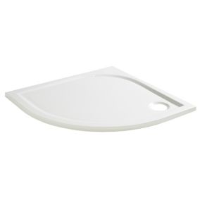 GoodHome Limski White Quadrant Left-hand drainer Shower tray (L)900mm (W)900mm (H) 27mm