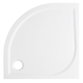GoodHome Limski White Quadrant Shower tray (L)800mm (W)800mm (H) 28mm