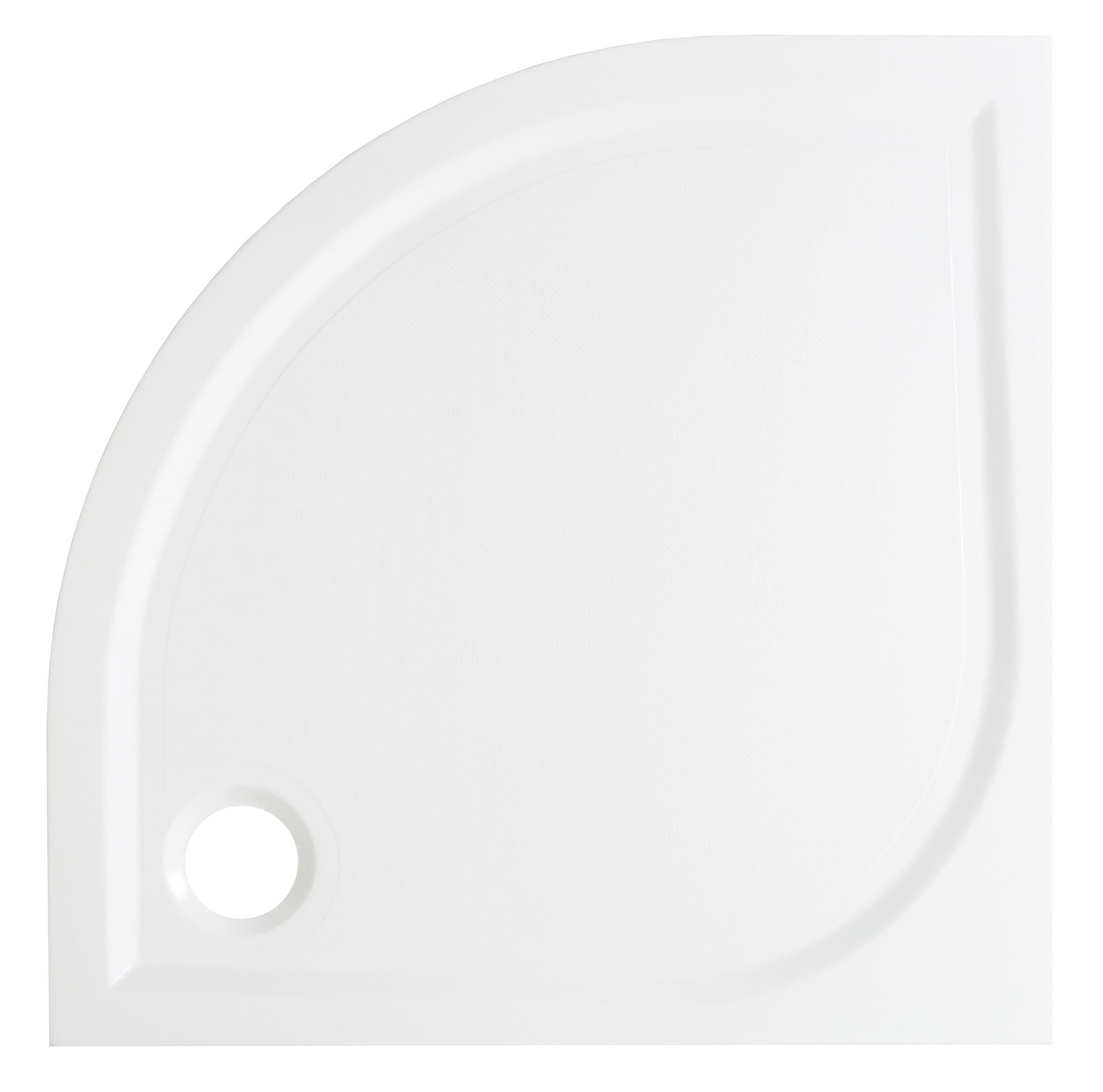 GoodHome Limski White Quadrant Shower tray (L)80cm (W)80cm (H)2.8cm