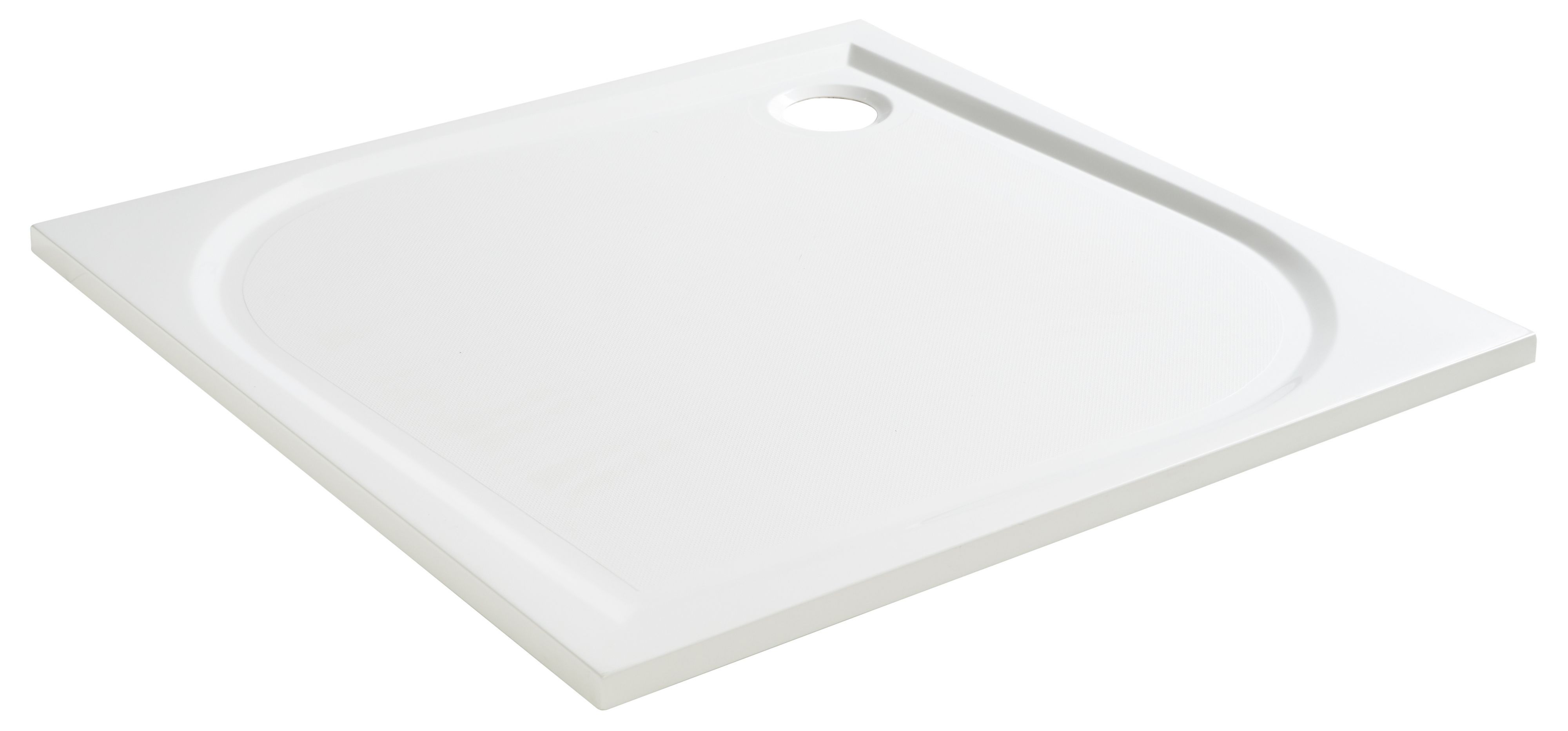 GoodHome Limski White Rectangular Left-hand drainer Shower tray (L)800mm (W)800mm (H) 27mm